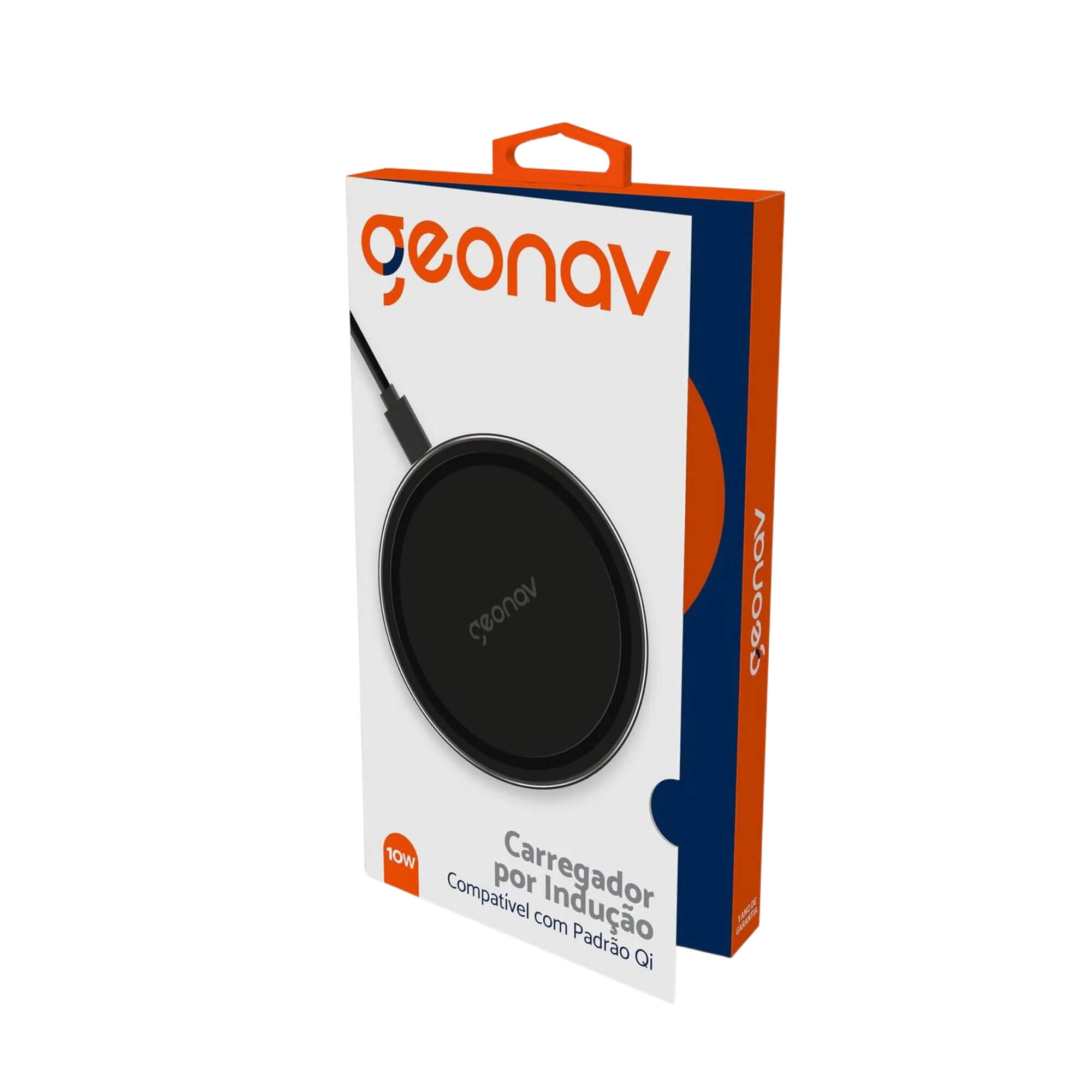 Carregador por Indução Compatível com Smartphones Padrão Qi Cinza Geonav - QI10WG