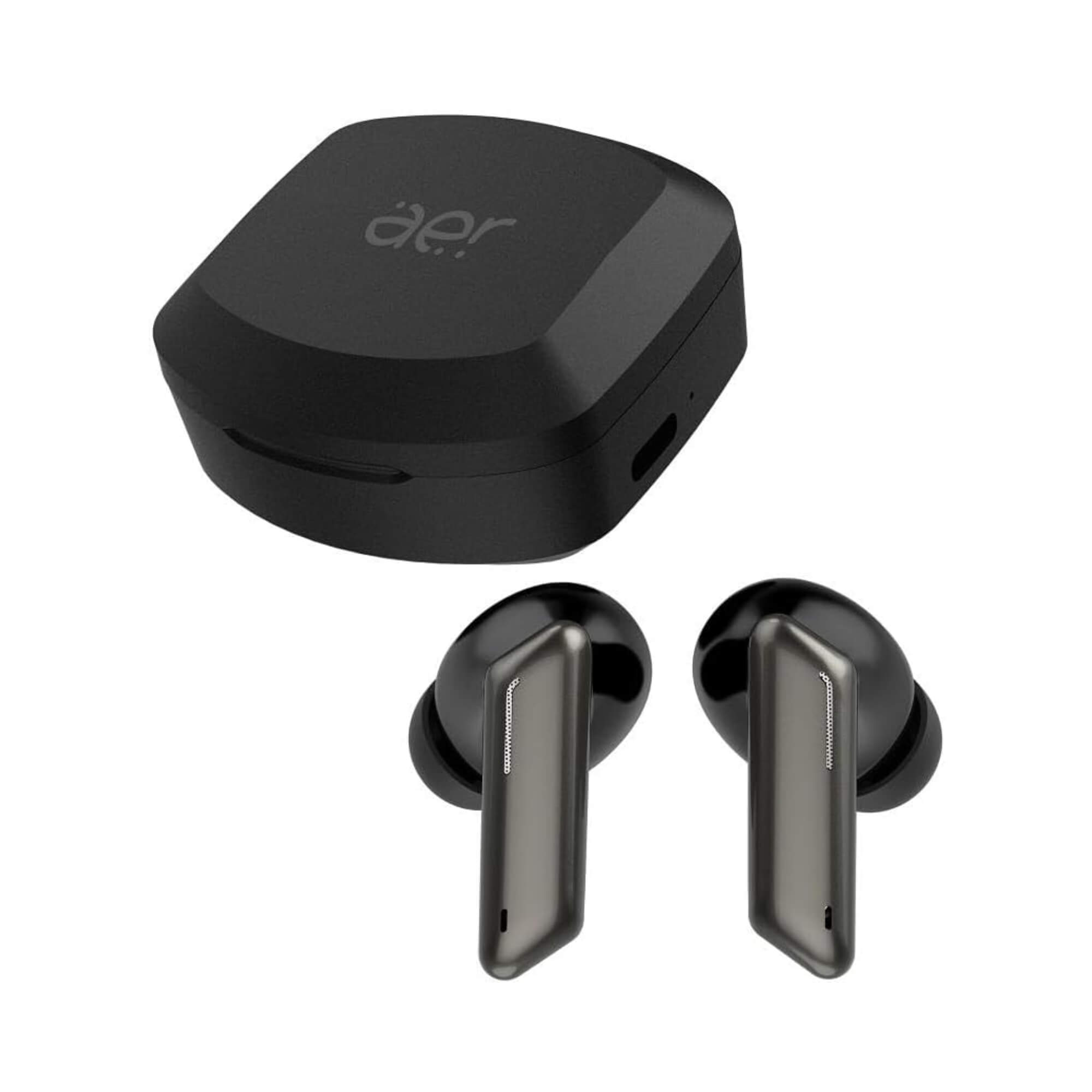 Fone de Ouvido sem Fio TWS AerLive Intra-Auricular com Bluetooth Preto e Cinza Geonav - AER12BK