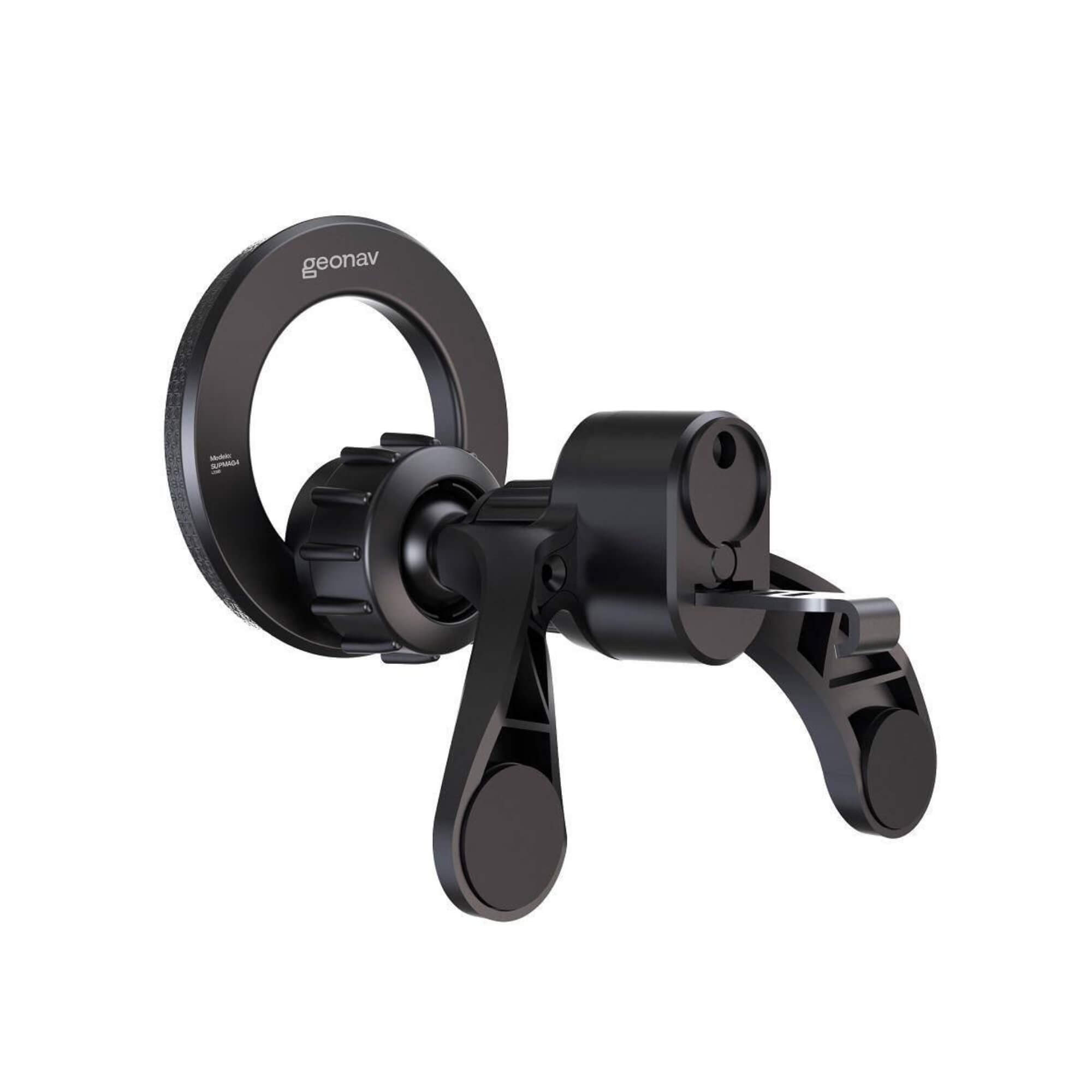 Suporte Veicular Magnético Universal com Aneis em Metal na cor Preta Geonav - SUPMAG4
