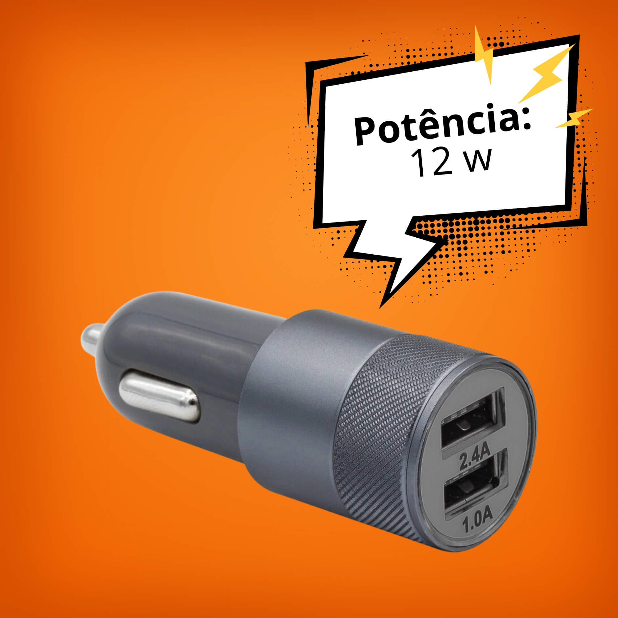 Carregador USB Veicular Universal 2 Portas Geonav - ES24CH