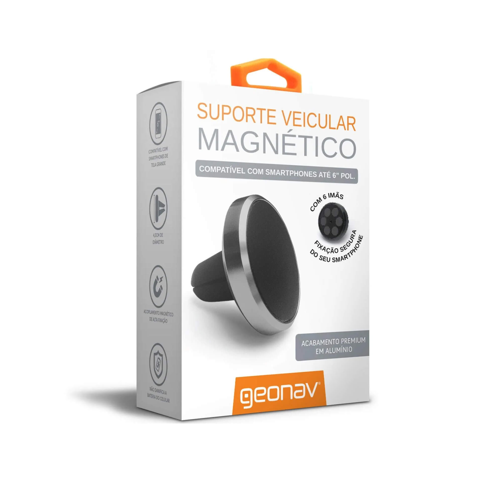 Suporte Veicular Magnético com 6 Imãs Geonav - SUPMAG3