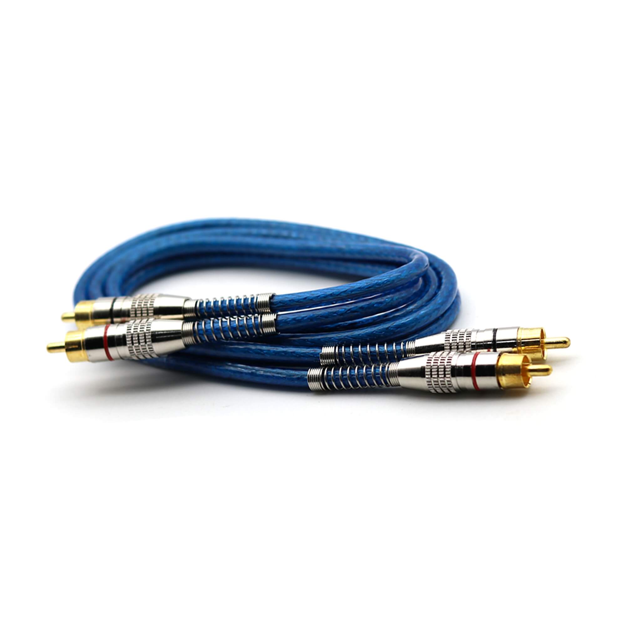 Cabo RCA Prime Plug Metal 5mm 1m Azul Svart Tech One - PW-B-0736