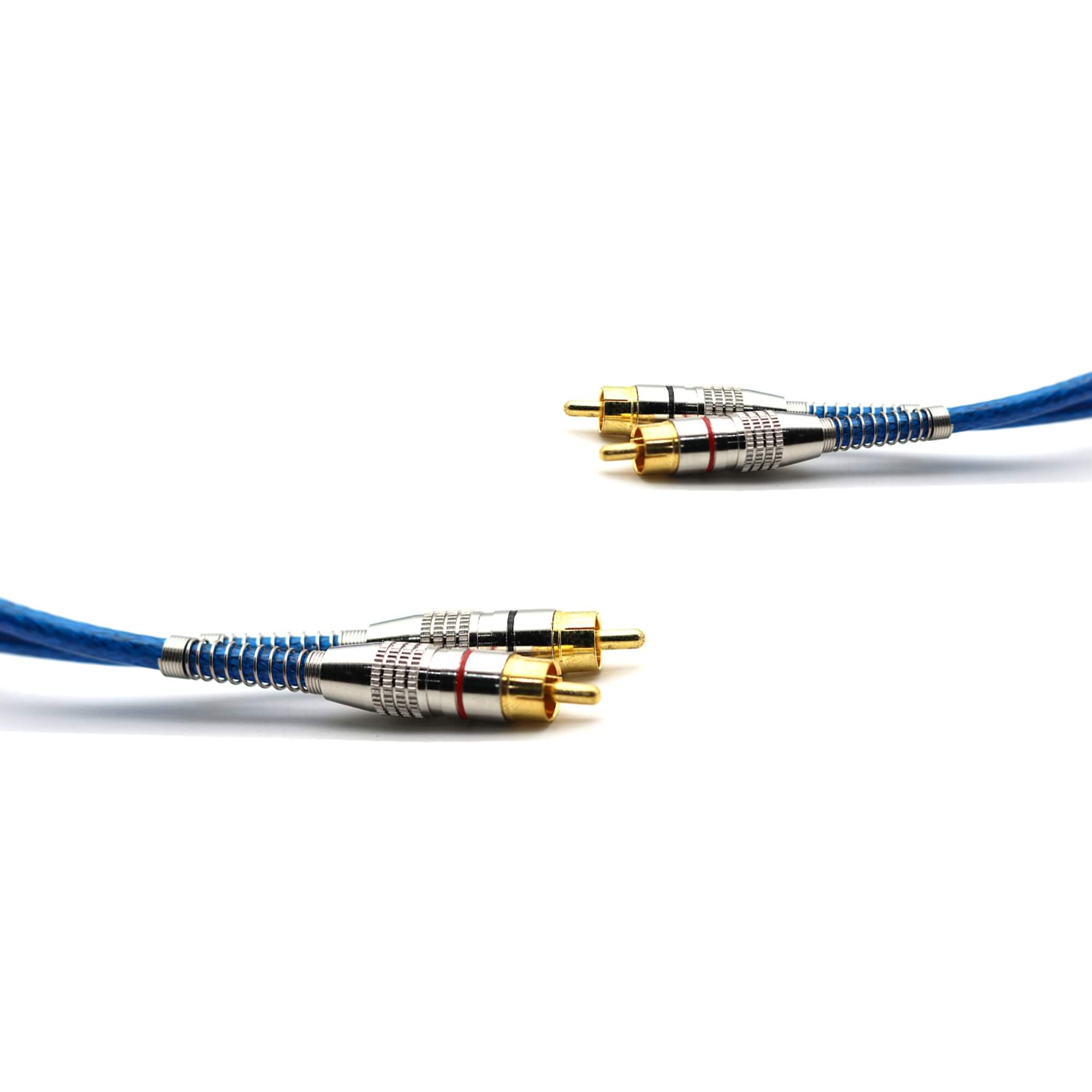Cabo RCA Prime Plug Metal 5mm 1m Azul Svart Tech One - PW-B-0736