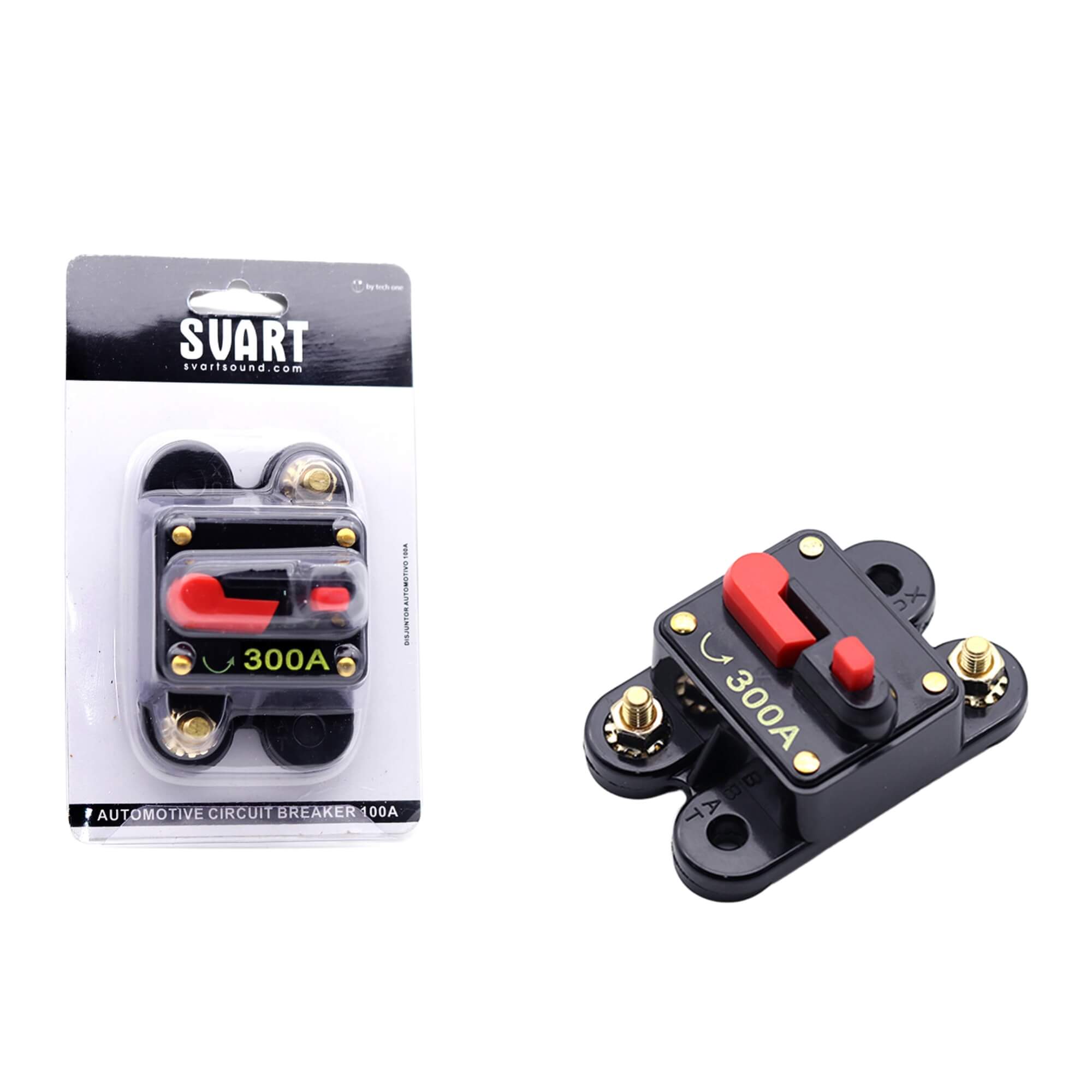 Disjuntor Som Automotivo 300AMP Svart Tech One - PW-B-0756