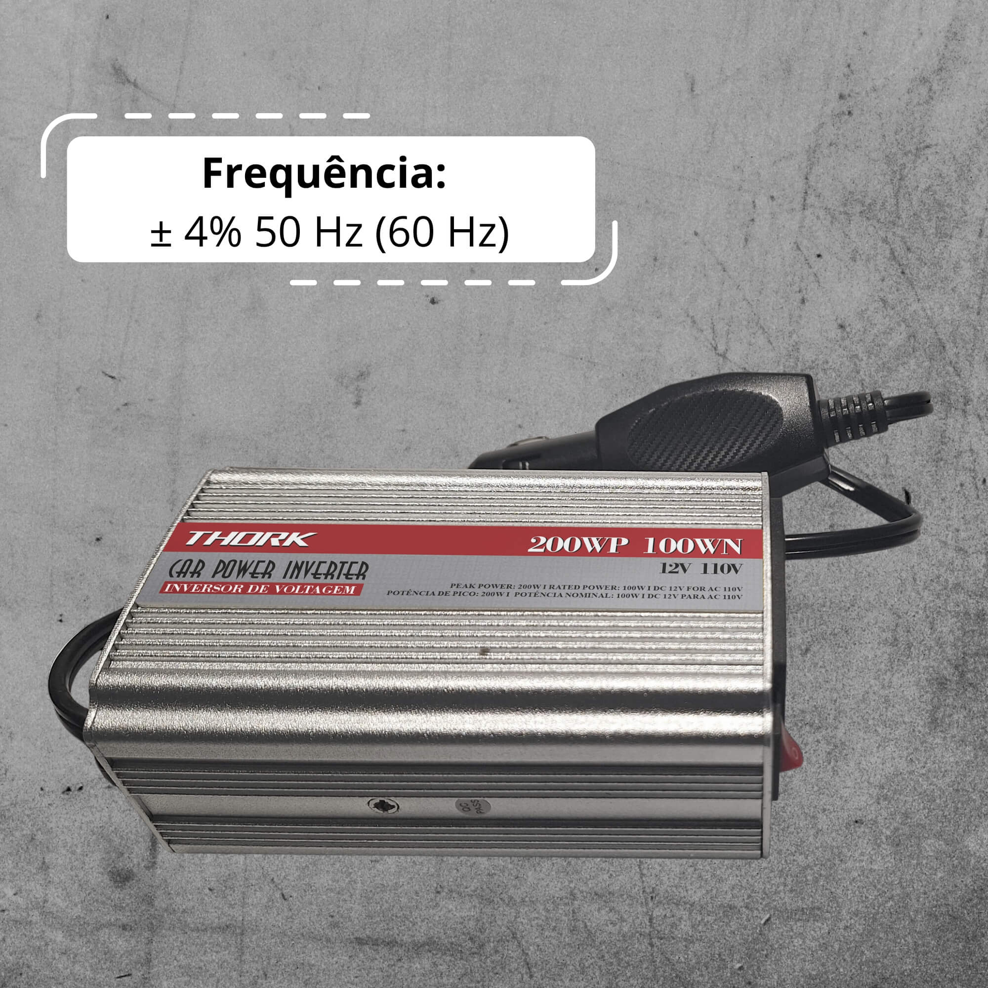 Inversor de Voltagem 200W P/100W 110V Thork Tech One - KC-E-9064