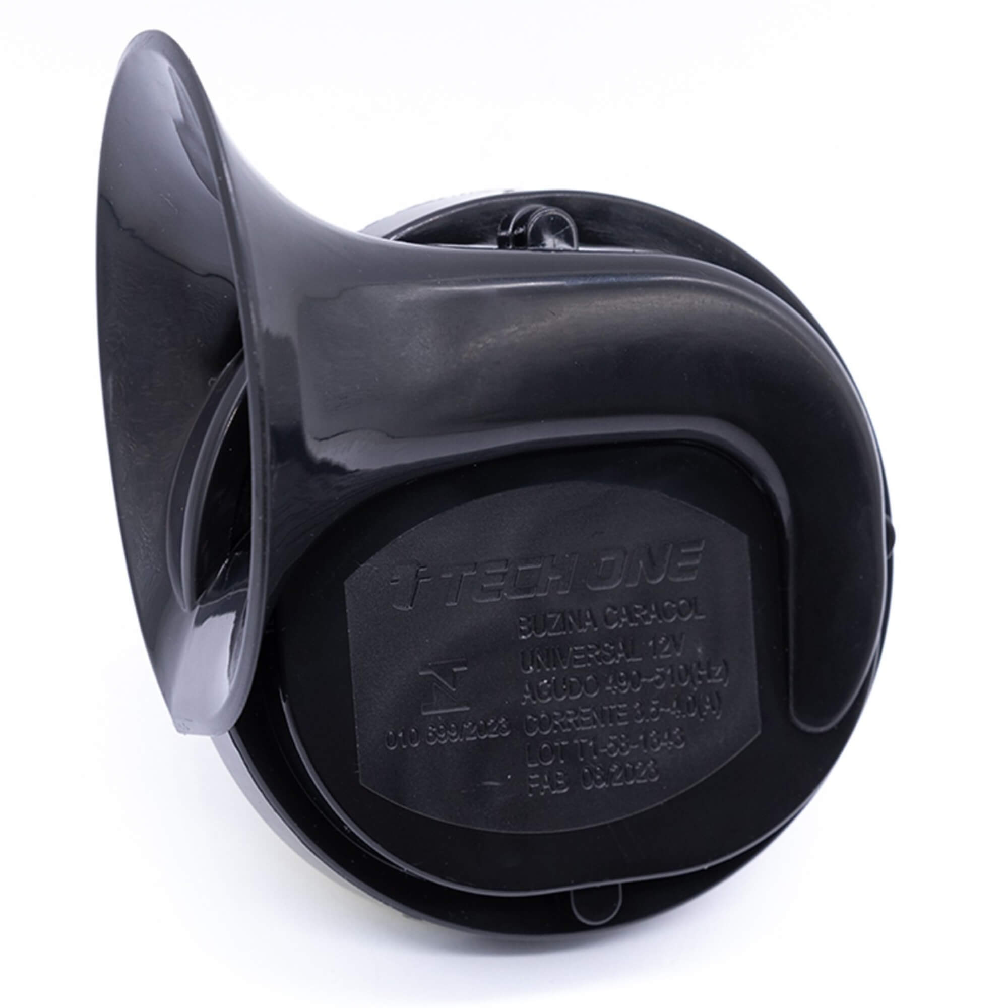 Buzina 12v Caracol 1 Terminal Agudo 1 Unidade Tech One - PW-W-3008