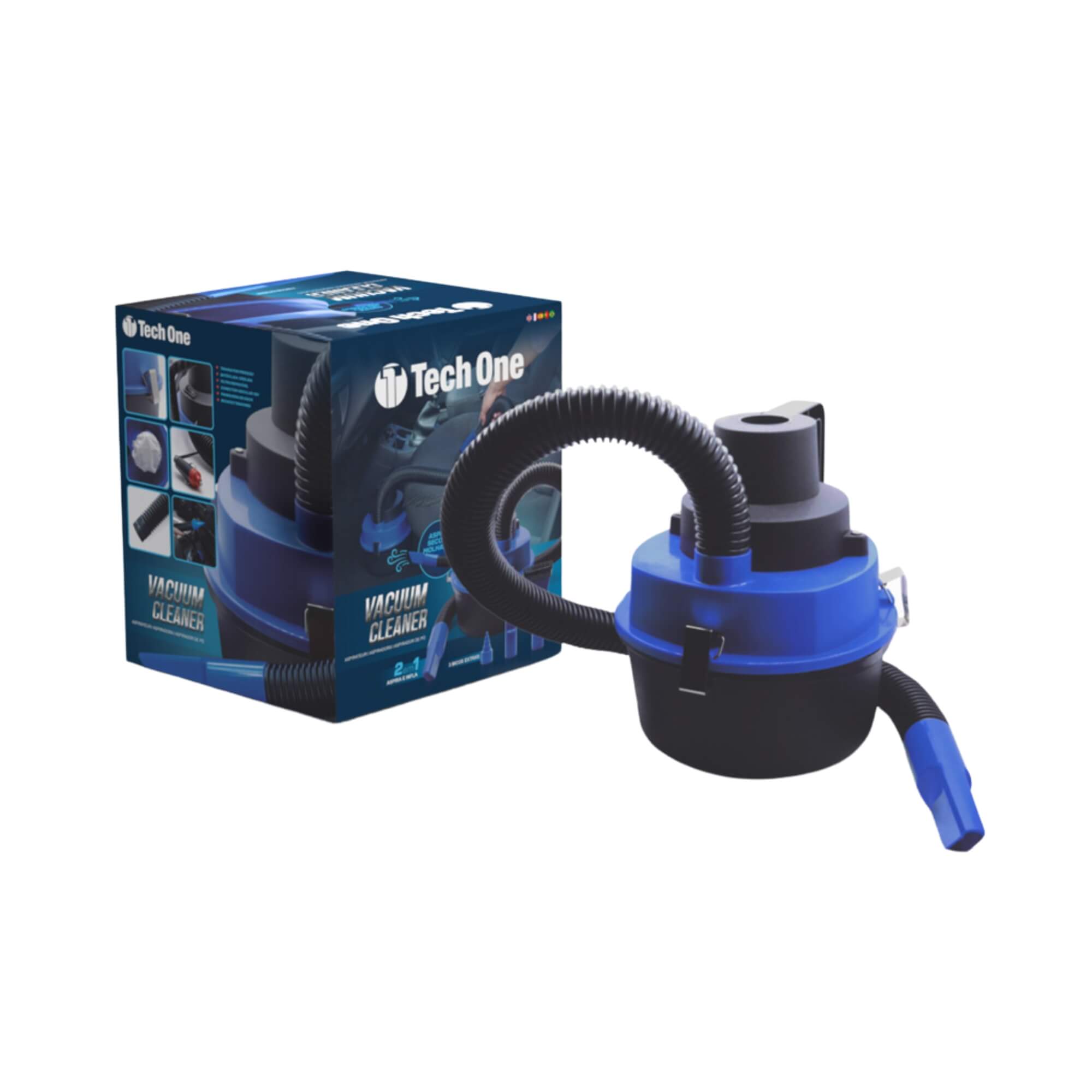 Aspirador Automotivo de Pó e Liquido 12V 90W Vacuum Cleaner Tech One - PW-E-2857
