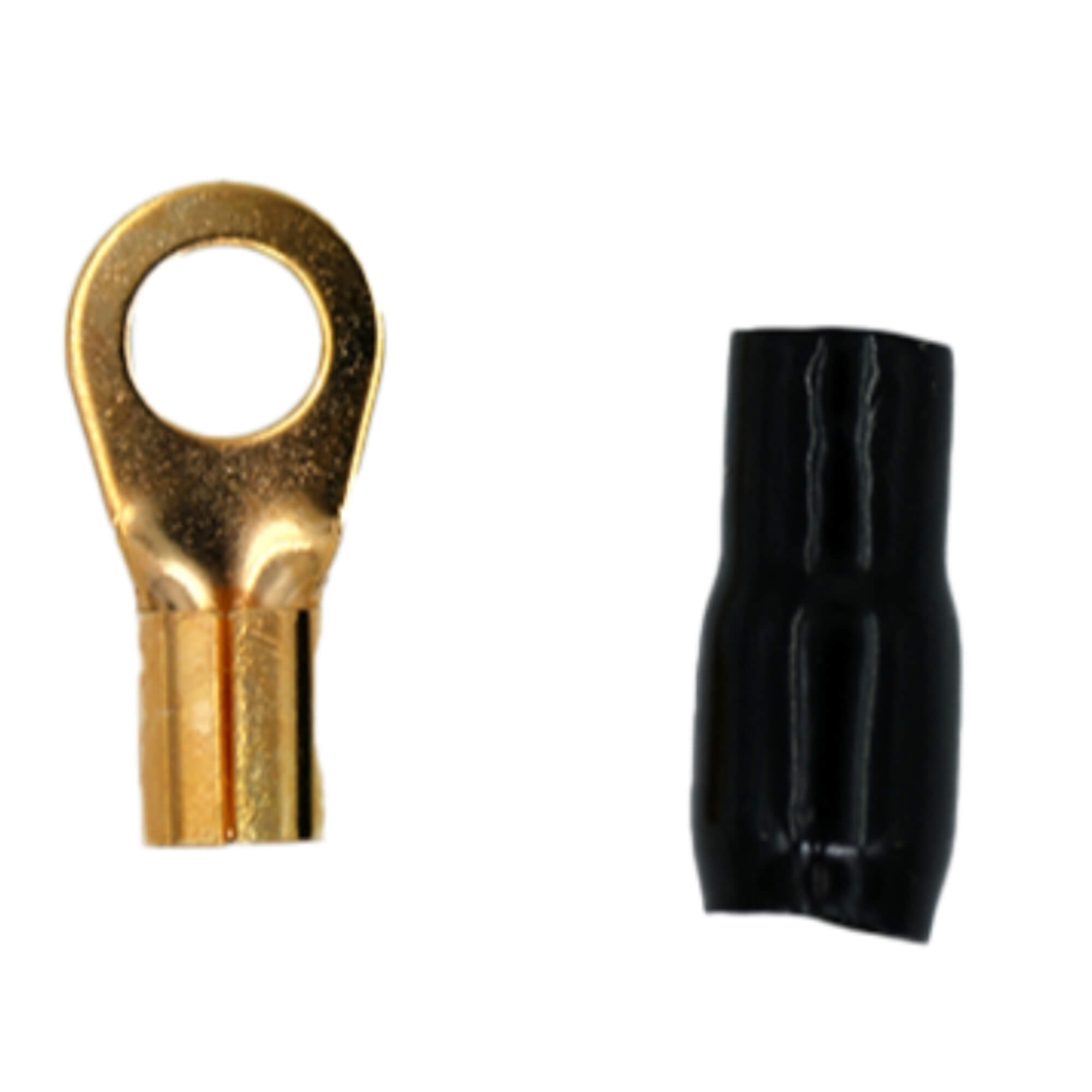 Terminal Olhal Anel Pré Isolado 6 AWG Preto 8mm Pct C/ 50 Unidades Tech One - PW-B-CX-50-2561