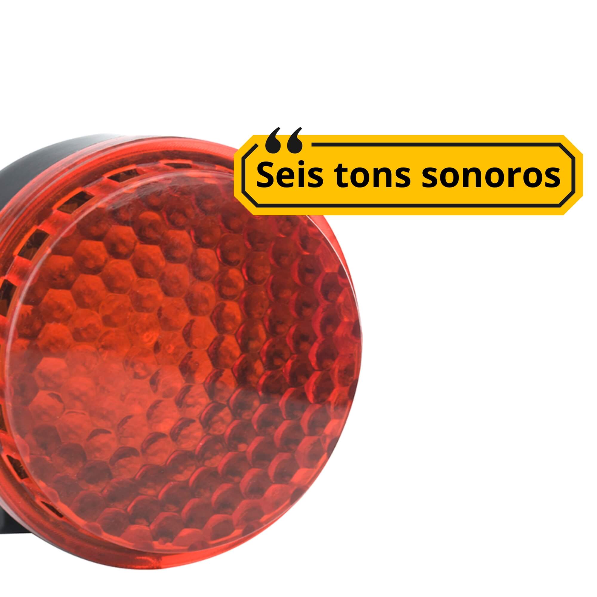 Sirene Piezo 6 Tons com Led 12V Tech One - PW-B-0265