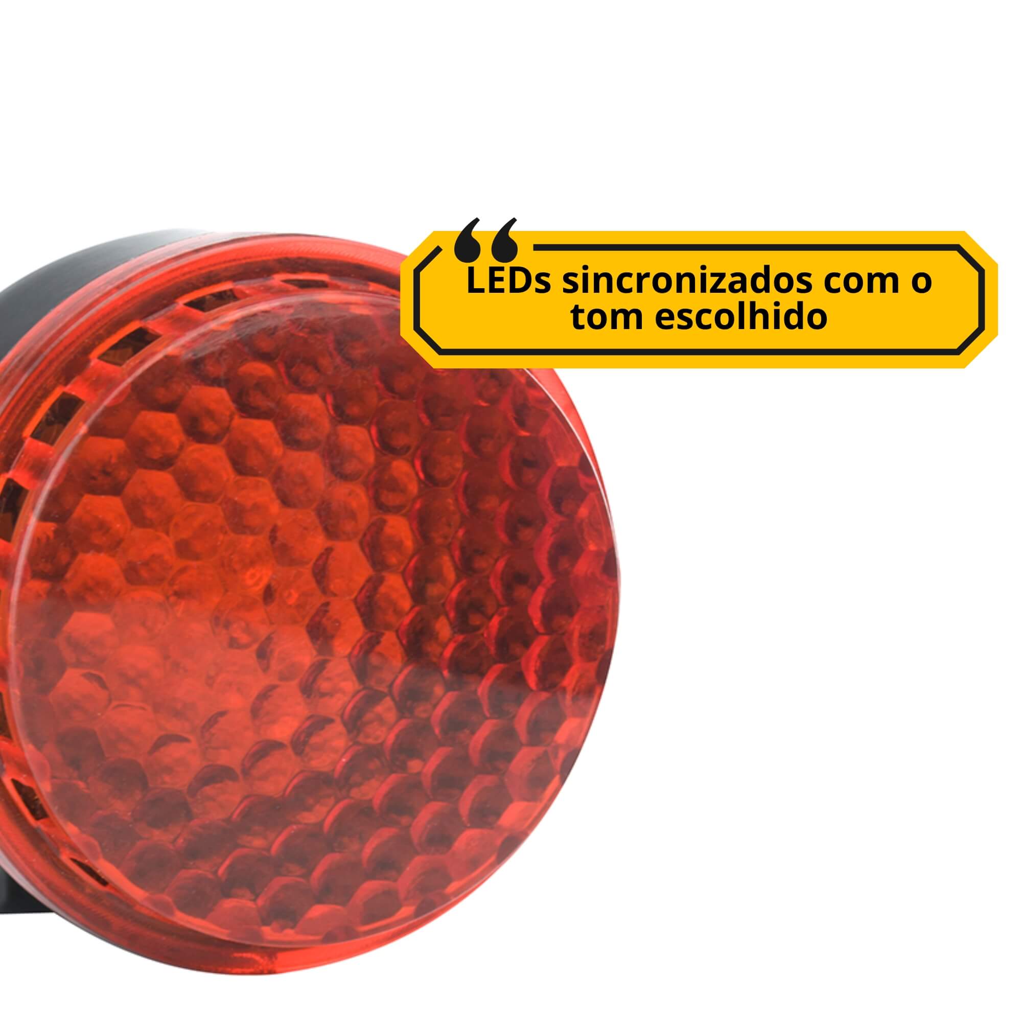 Sirene Piezo 6 Tons com Led 12V Tech One - PW-B-0265