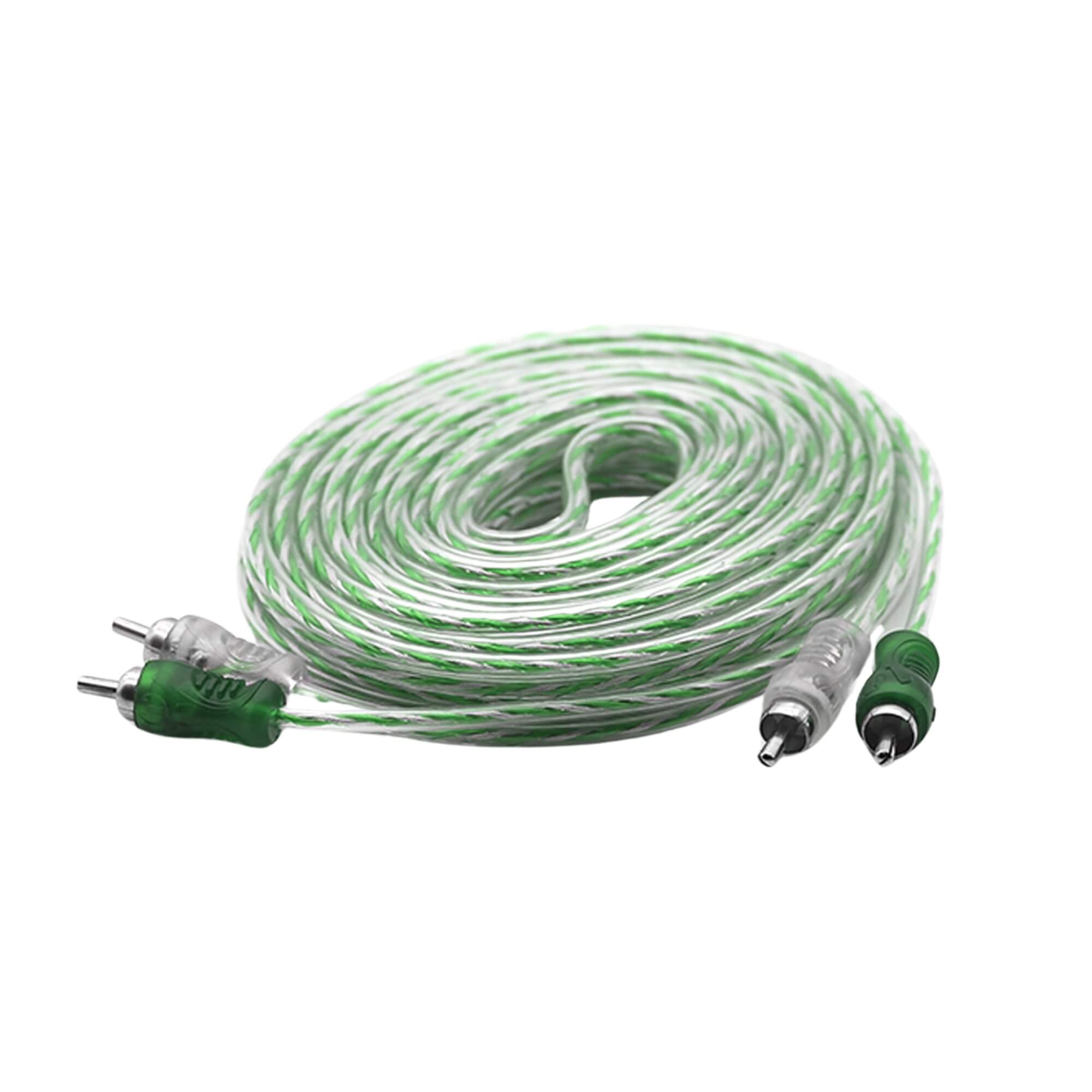 Cabo RCA Injetado Verde/Prata Transparente 4mm 5m Svart Tech One - PW-B-1833