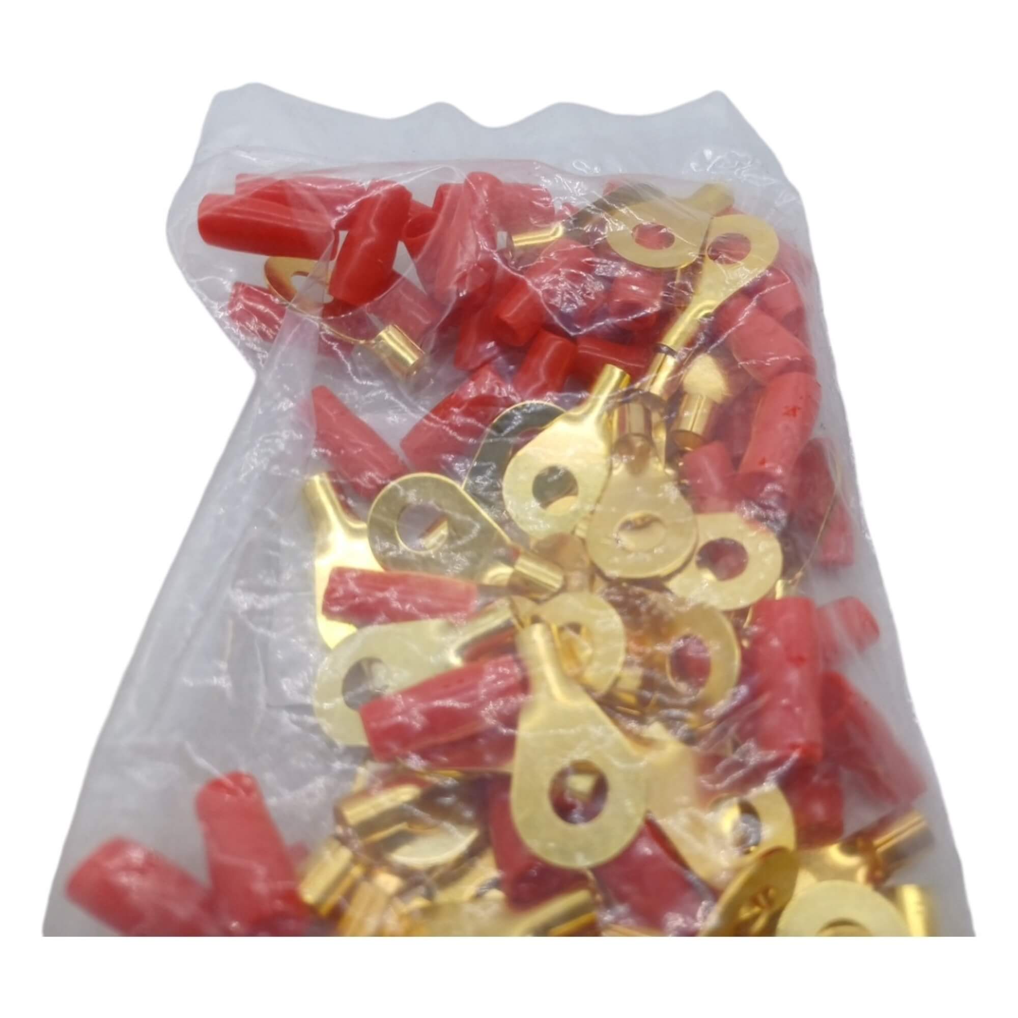 Terminal Olhal 10 AWG Vermelho 6mm Pct C/ 50 Unidades Tech One - PW-B-CX-50-1157