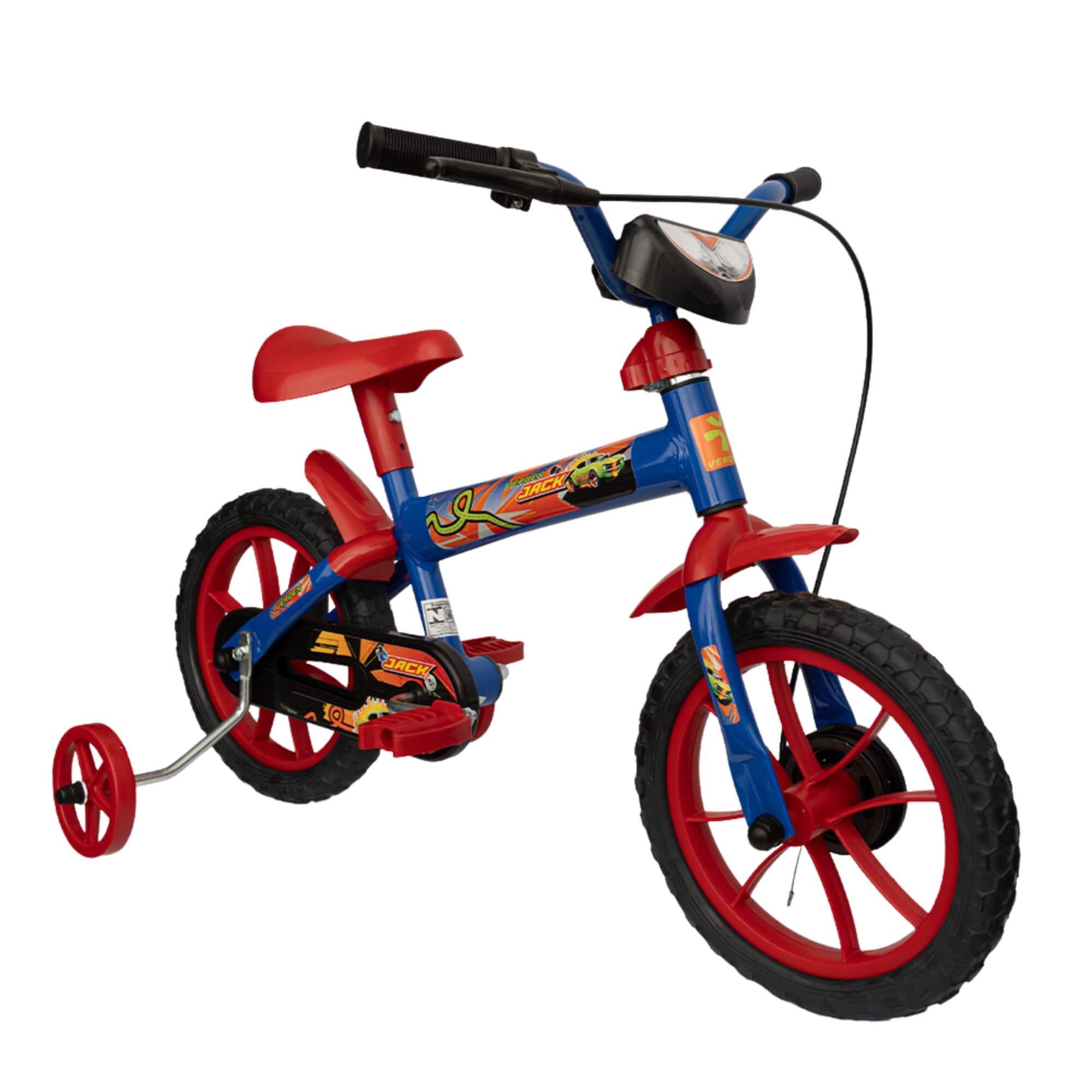 Bicicleta Infantil Jack Aro 12" Azul e Vermelho Verden - 10471