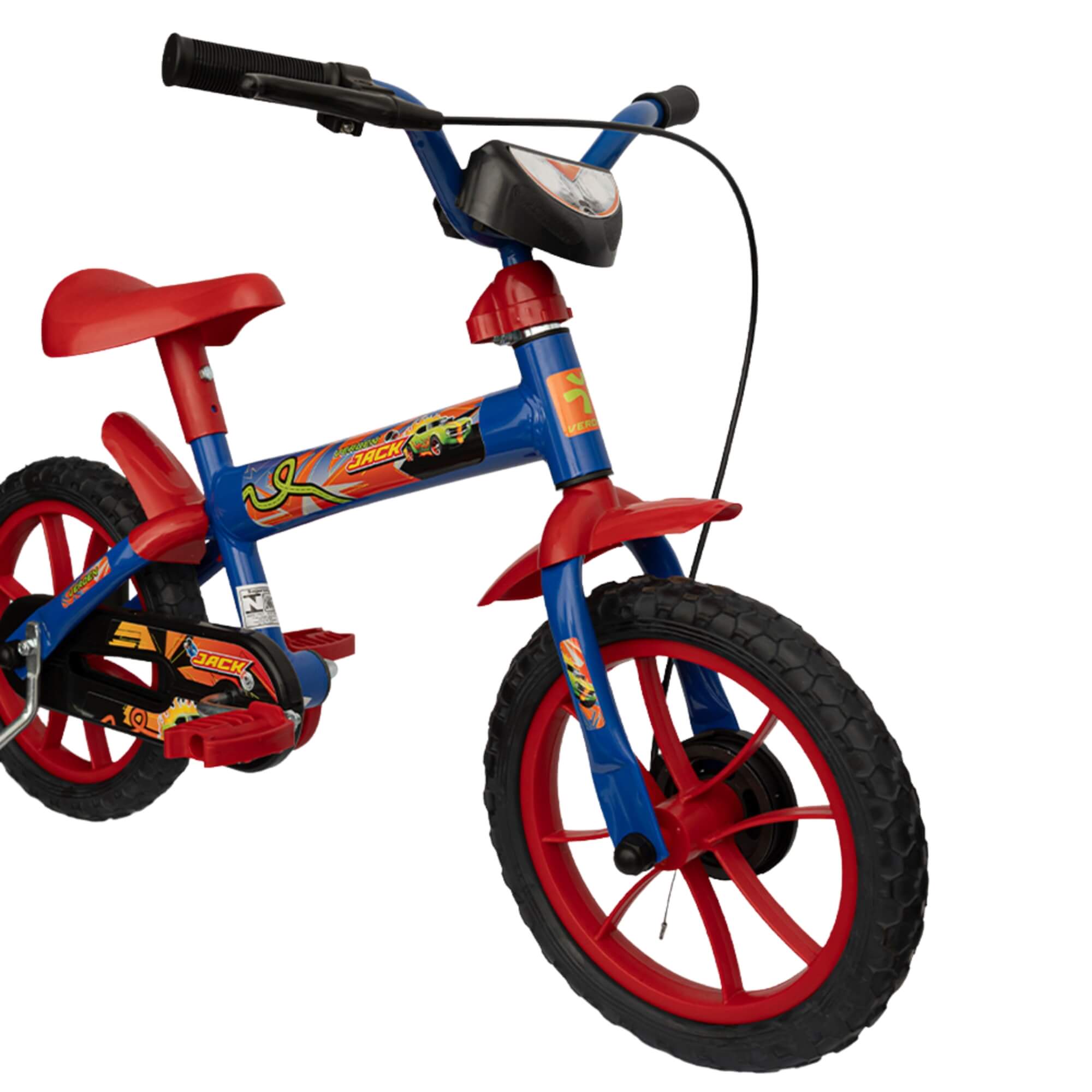 Bicicleta Infantil Jack Aro 12" Azul e Vermelho Verden - 10471