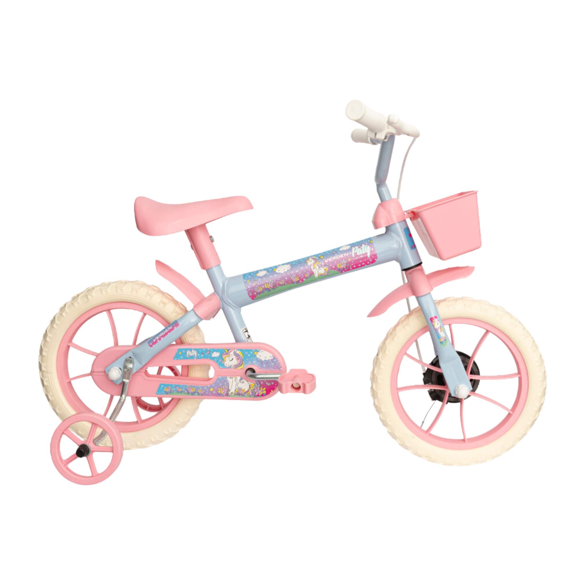 Bicicleta Infantil Paty Aro 12" Azul Bebê e Rosa Verden - 10474