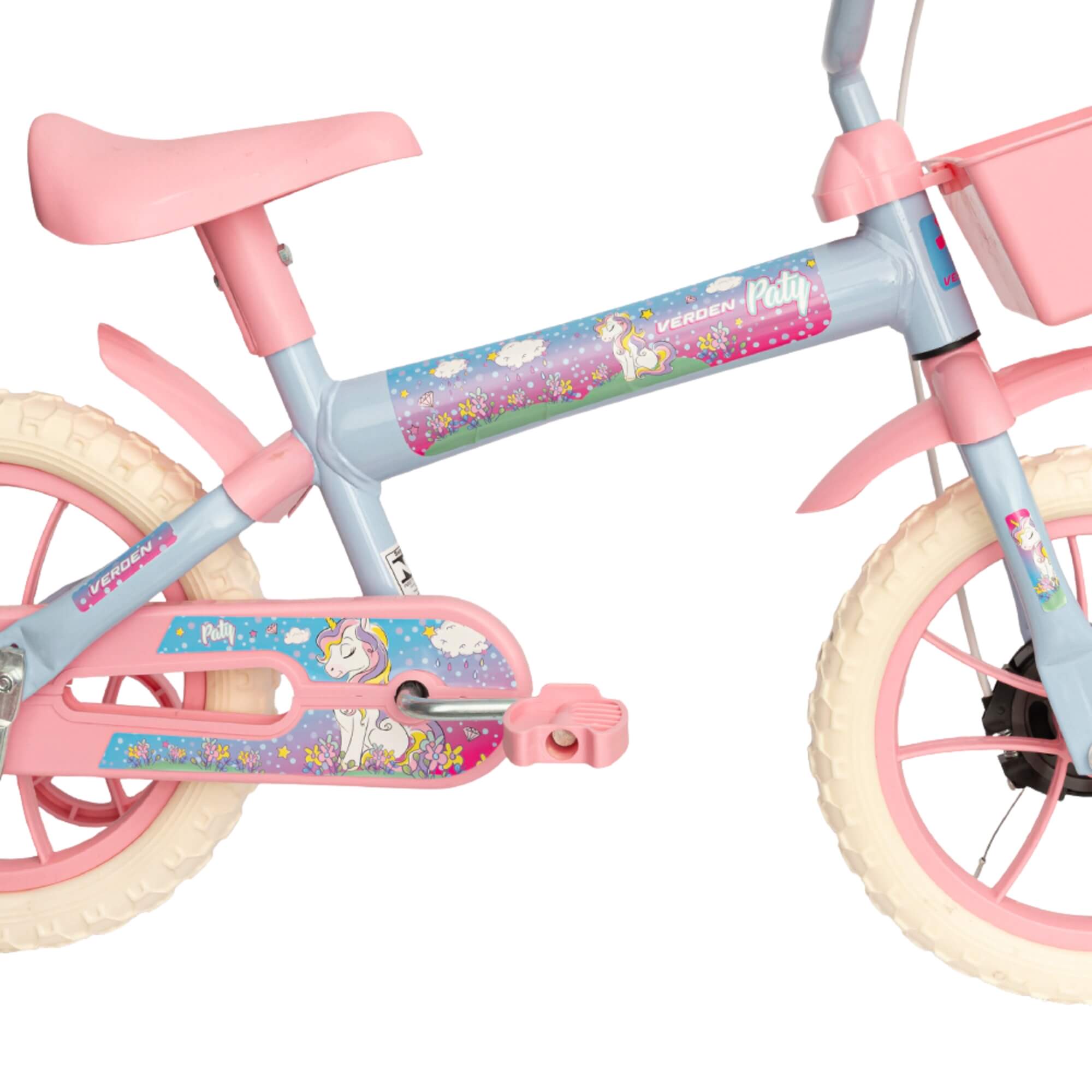 Bicicleta Infantil Paty Aro 12" Azul Bebê e Rosa Verden - 10474