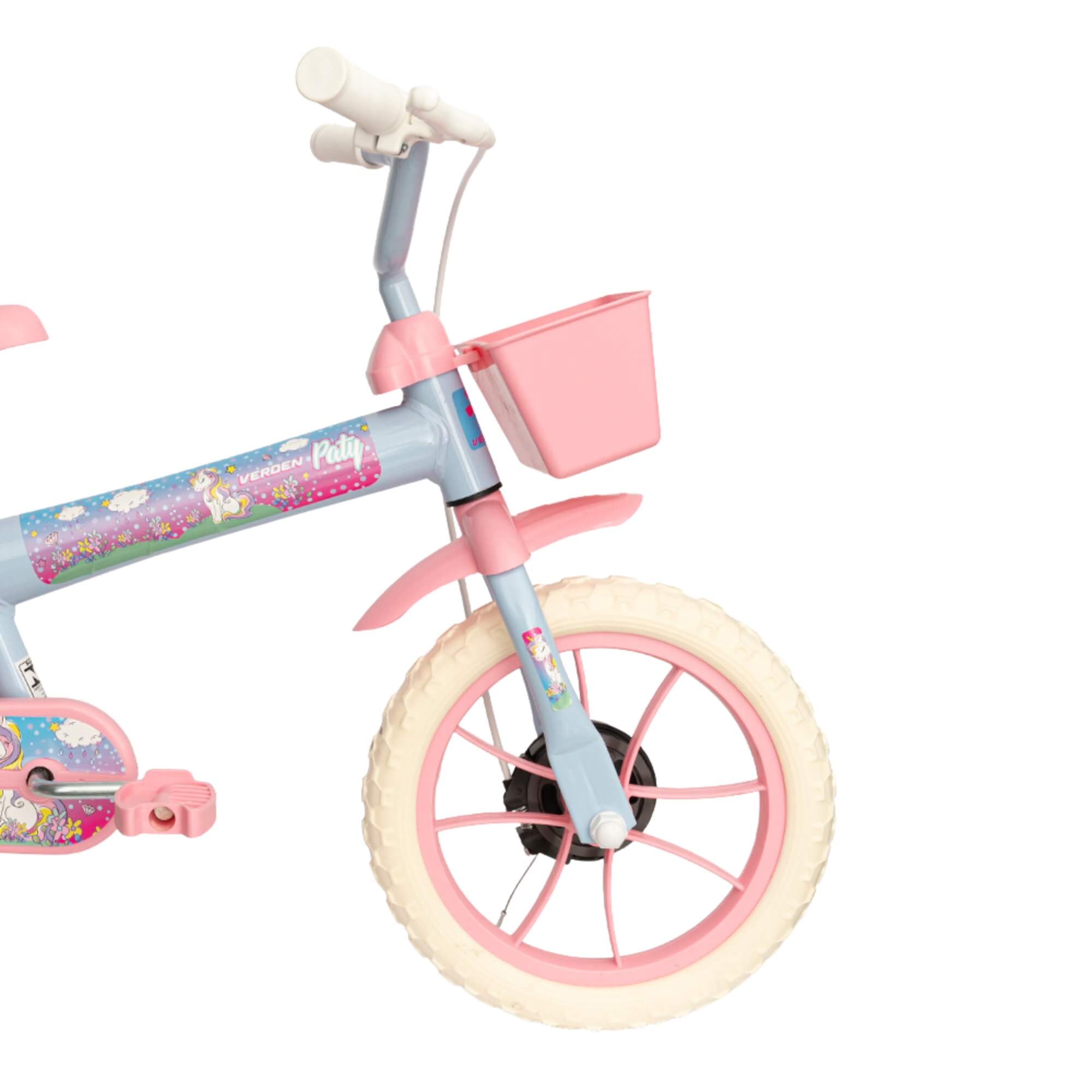 Bicicleta Infantil Paty Aro 12" Azul Bebê e Rosa Verden - 10474