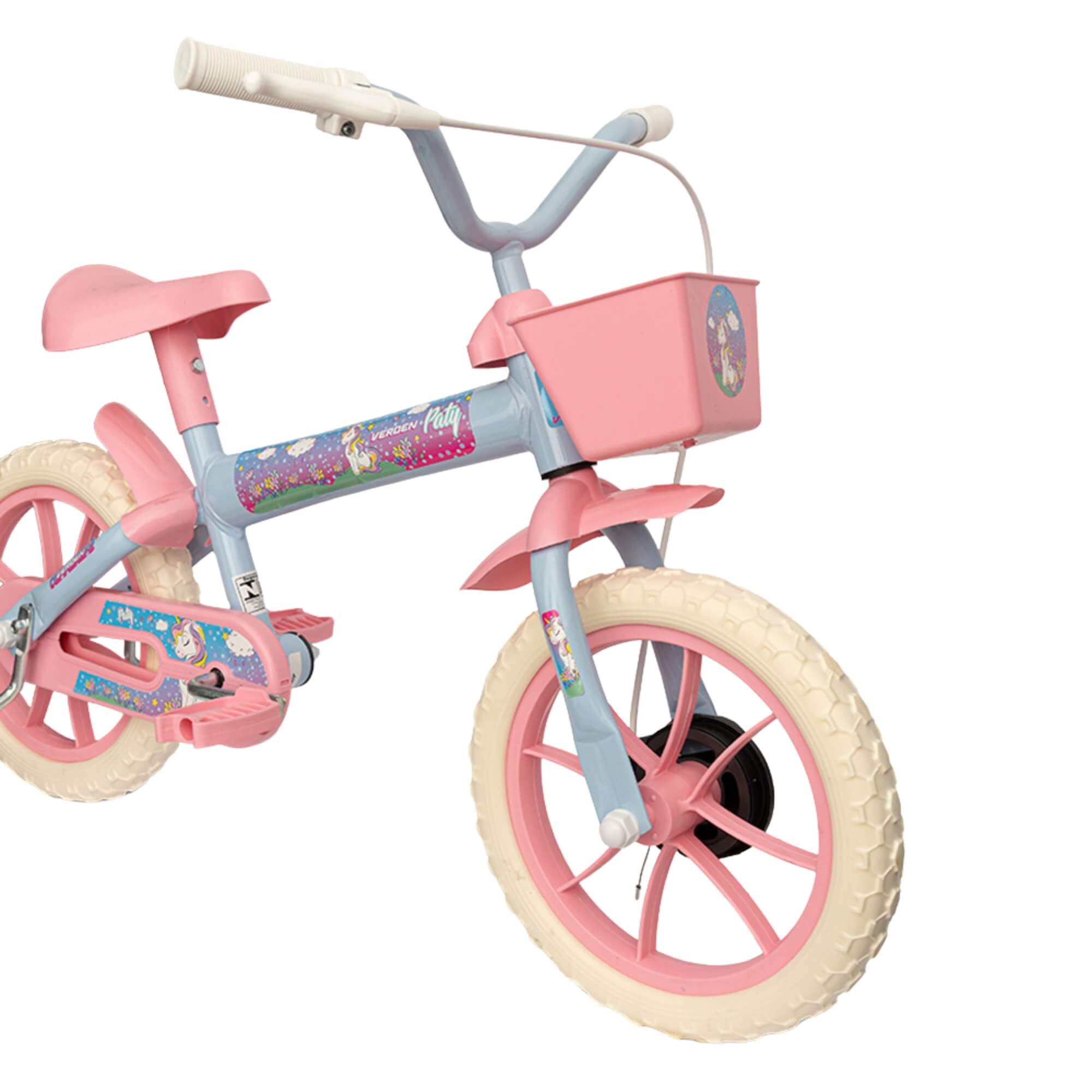 Bicicleta Infantil Paty Aro 12" Azul Bebê e Rosa Verden - 10474