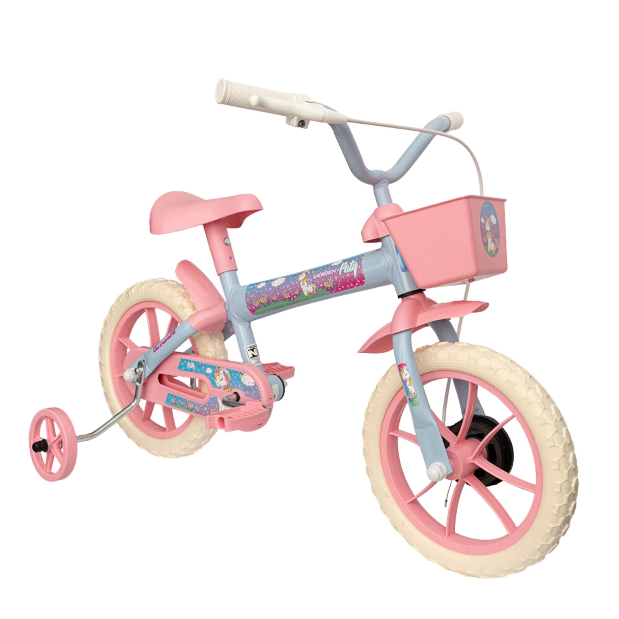 Bicicleta Infantil Paty Aro 12" Azul Bebê e Rosa Verden - 10474
