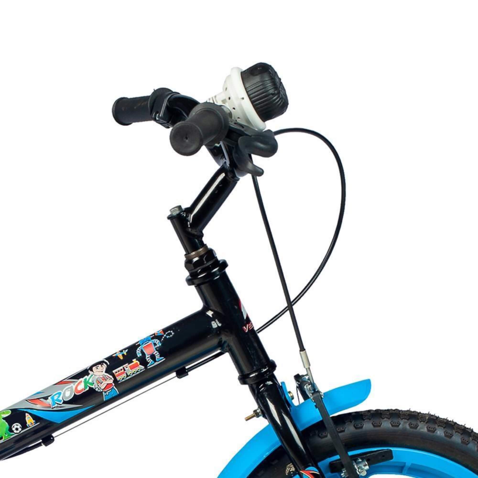 Bicicleta Infantil Rock Aro 16" Preto e Azul Verden - 10476
