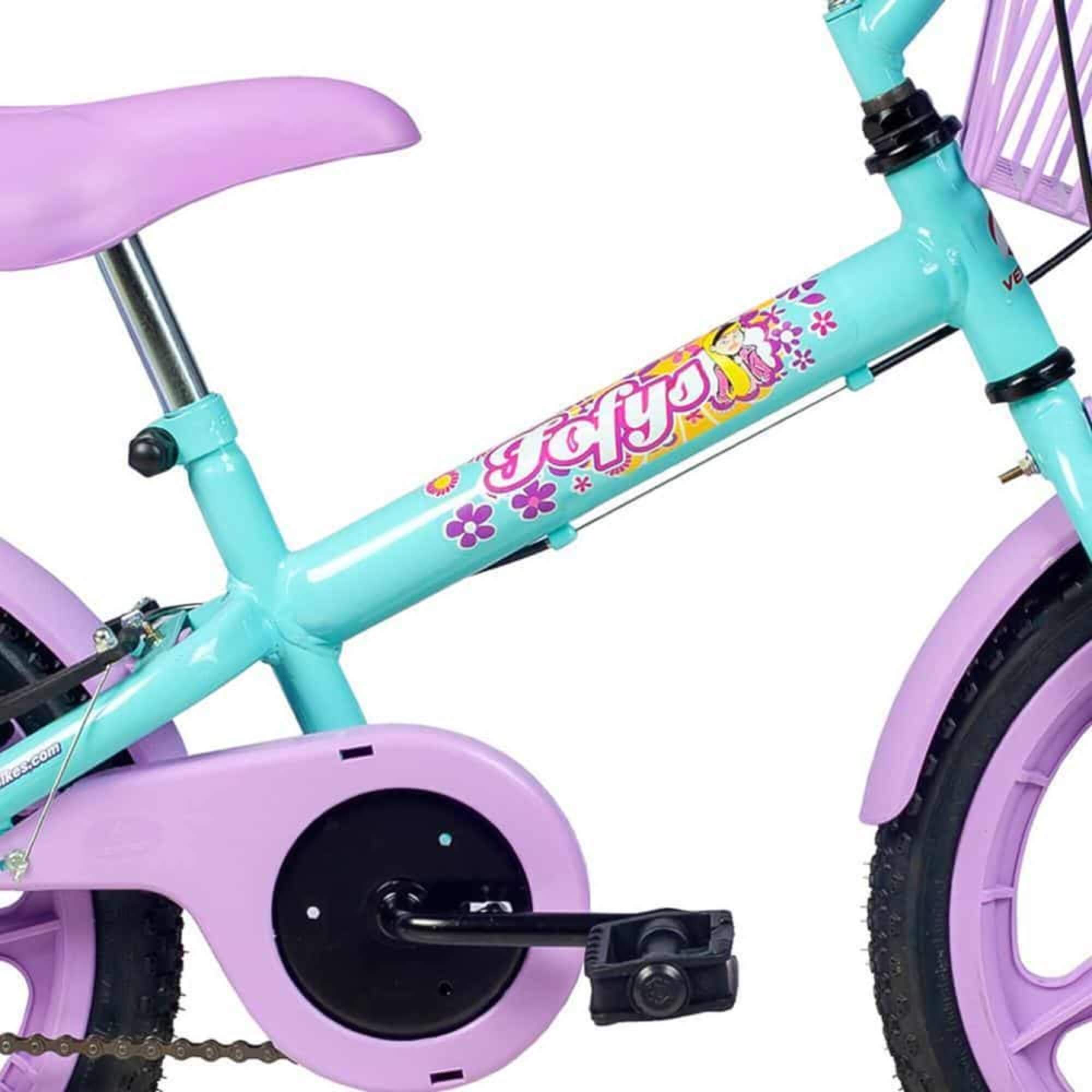 Bicicleta Infantil Aro 16" Fofys Verde Tiffany e Lilás Verden - 10478