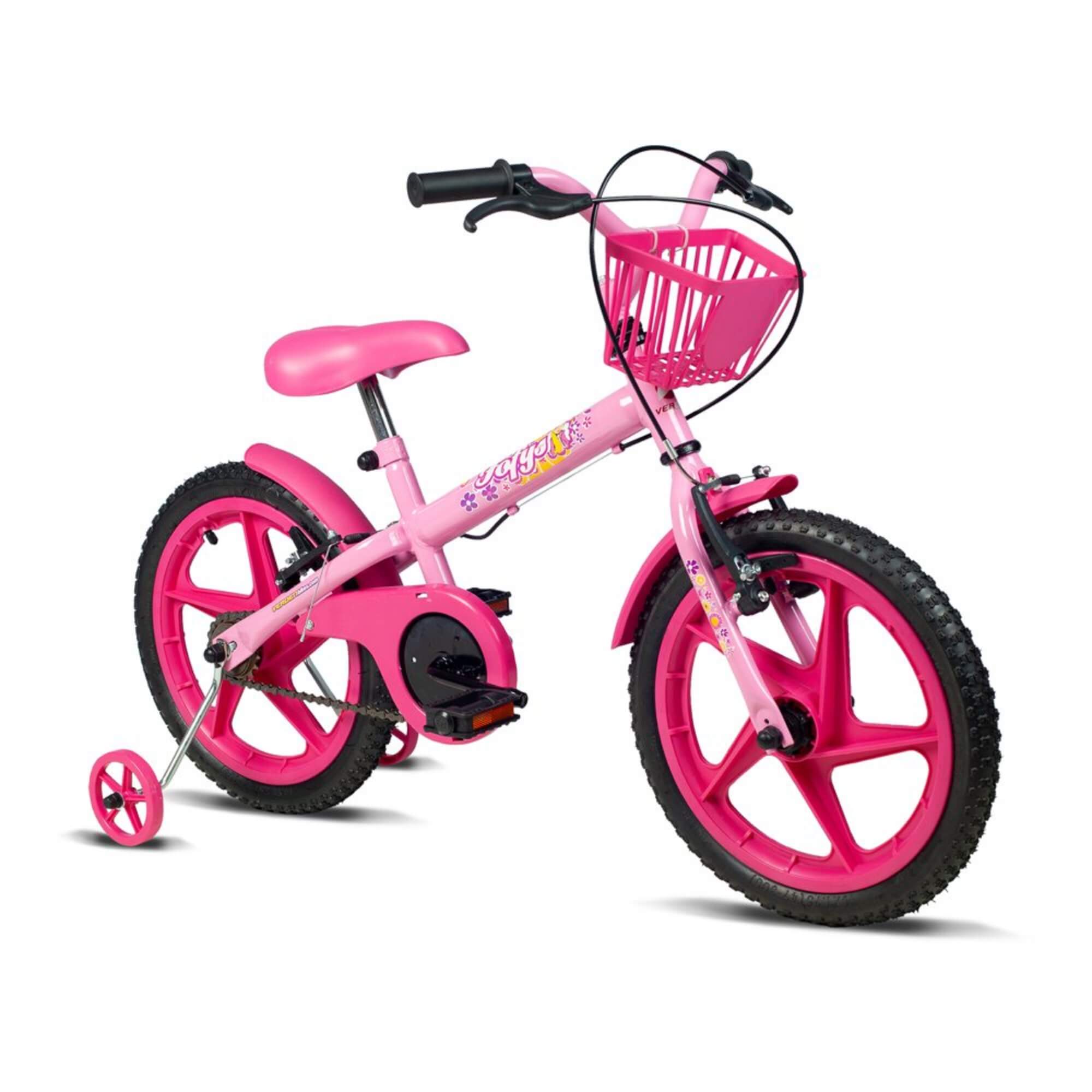 Bicicleta Infantil Aro 16" Fofys Rosa e Fucsia Verden - 10479