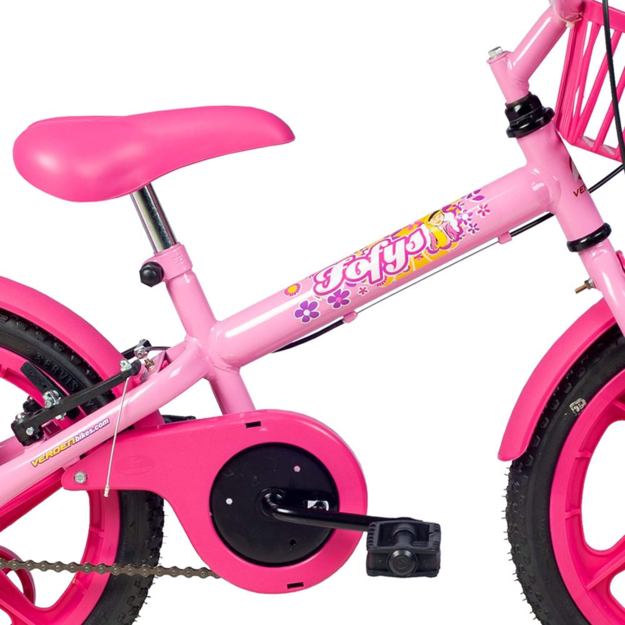 Bicicleta Infantil Aro 16" Fofys Rosa e Fucsia Verden - 10479