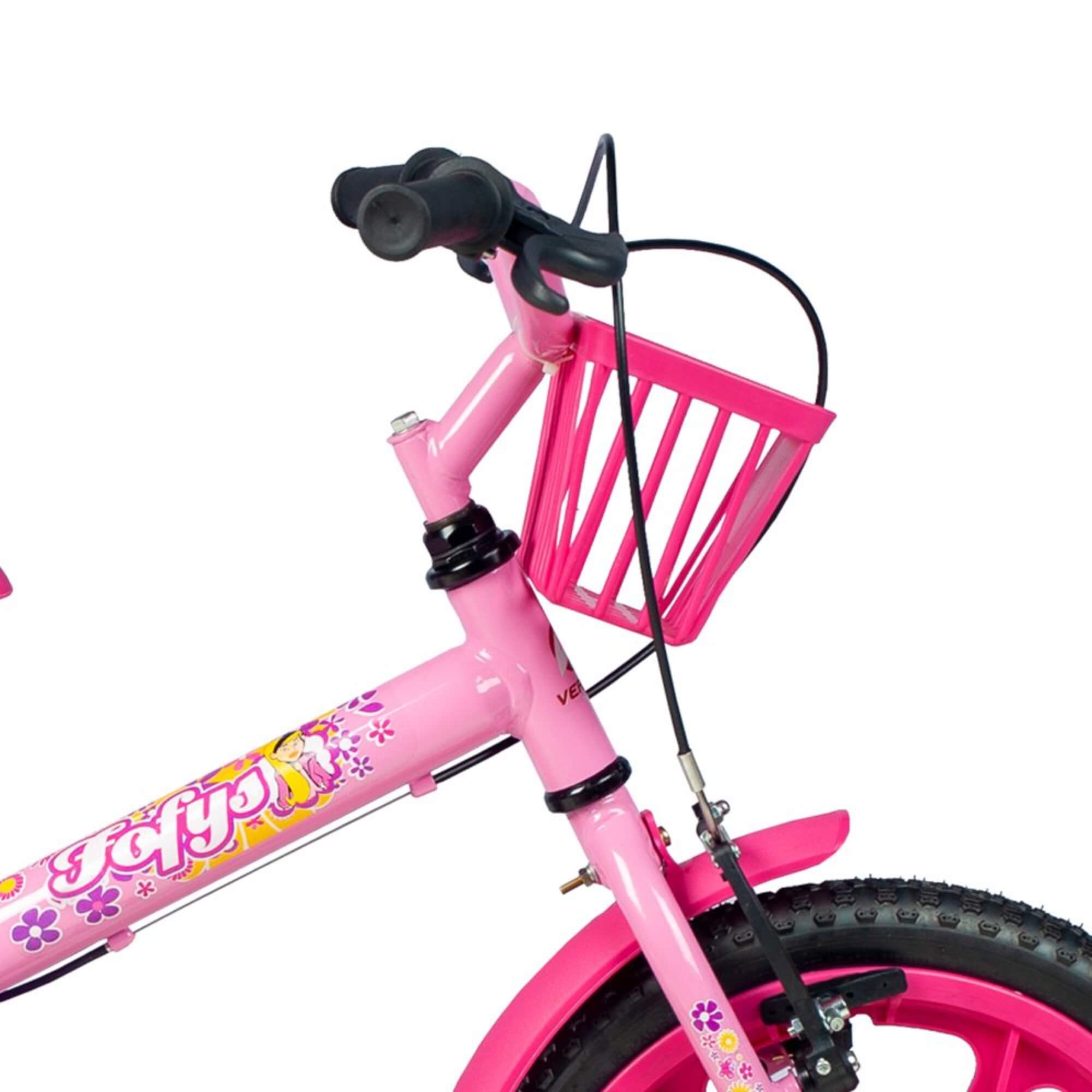 Bicicleta Infantil Aro 16" Fofys Rosa e Fucsia Verden - 10479