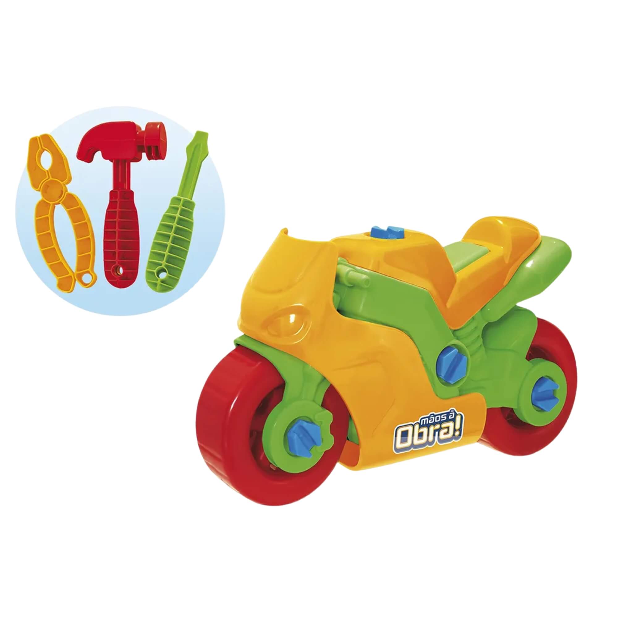Moto de Brinquedo Infantil Spyrit C/ Ferramentas Monta e Desmonta Cor Variada Usual Brinquedos - 152