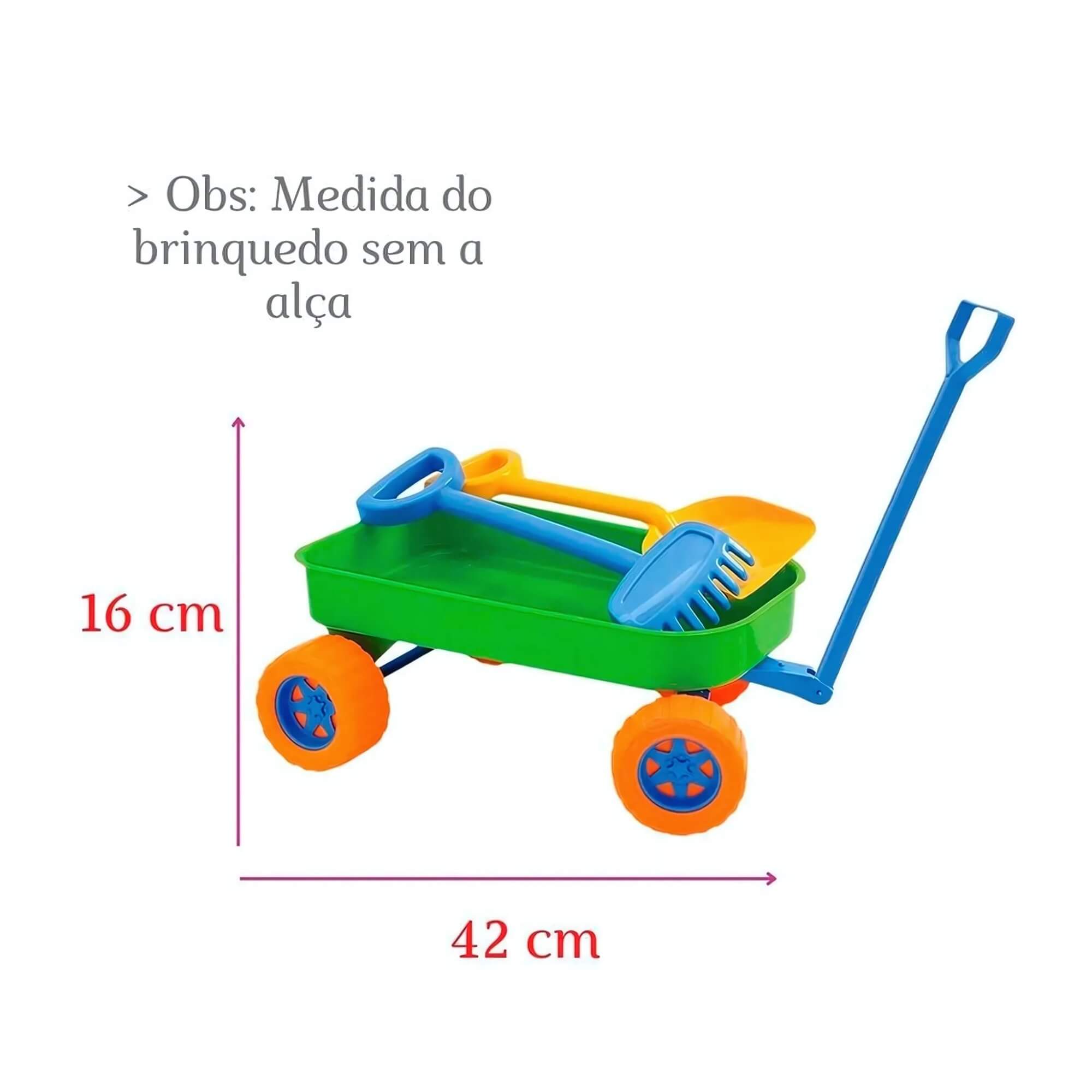 Brinquedo Infantil Carrinho de Praia Beach Play Cores Sortidas Usual Brinquedos - 382