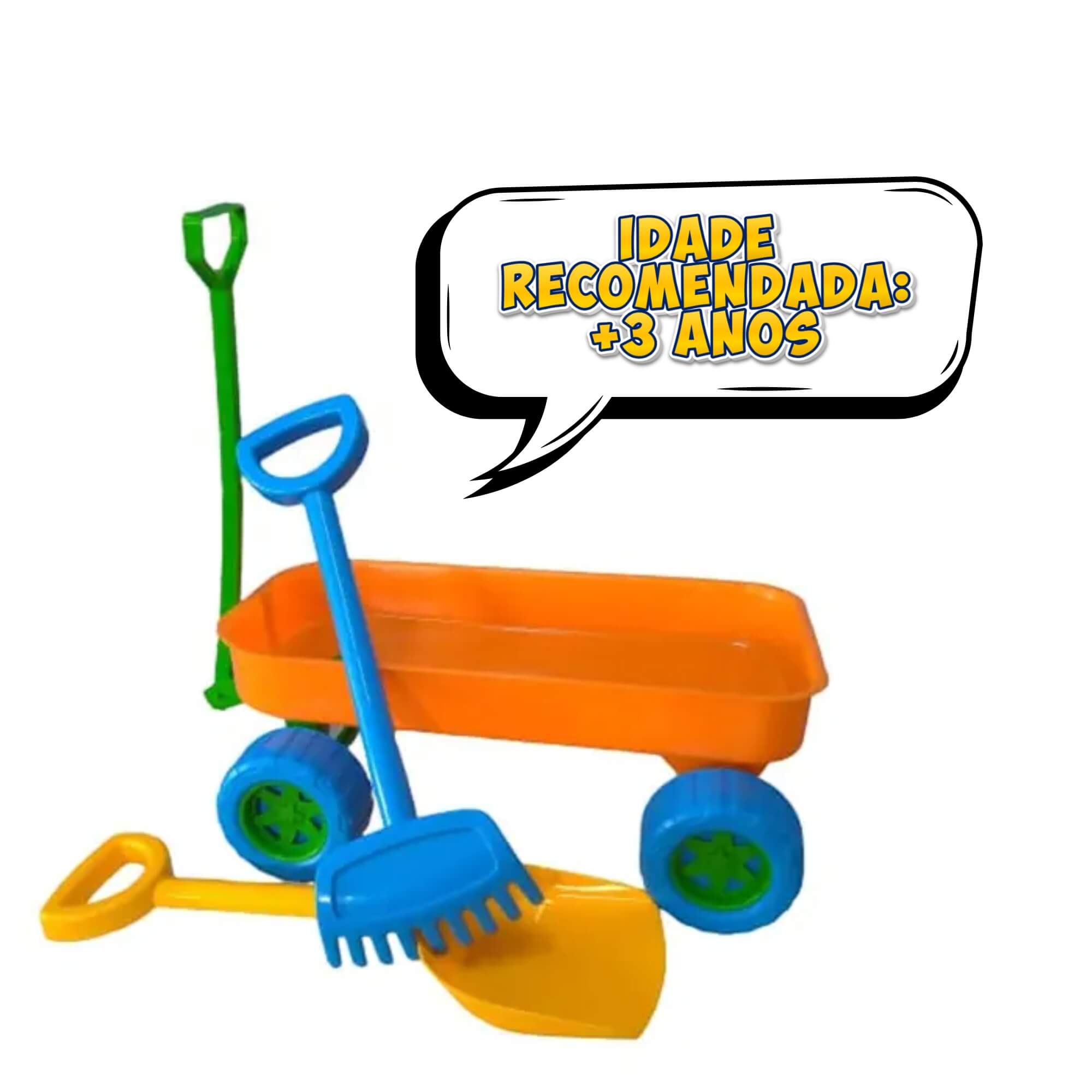 Brinquedo Infantil Carrinho de Praia Beach Play Cores Sortidas Usual Brinquedos - 382