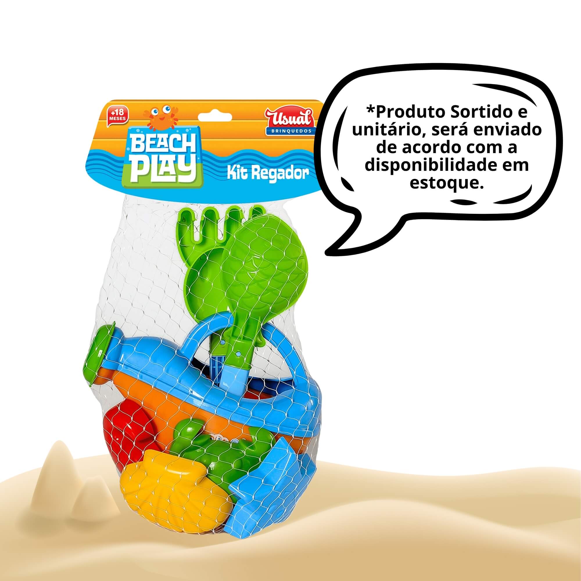 Brinquedo Infantil Kit Regador Beach Play Sortido e Unitário Usual Brinquedos - 422