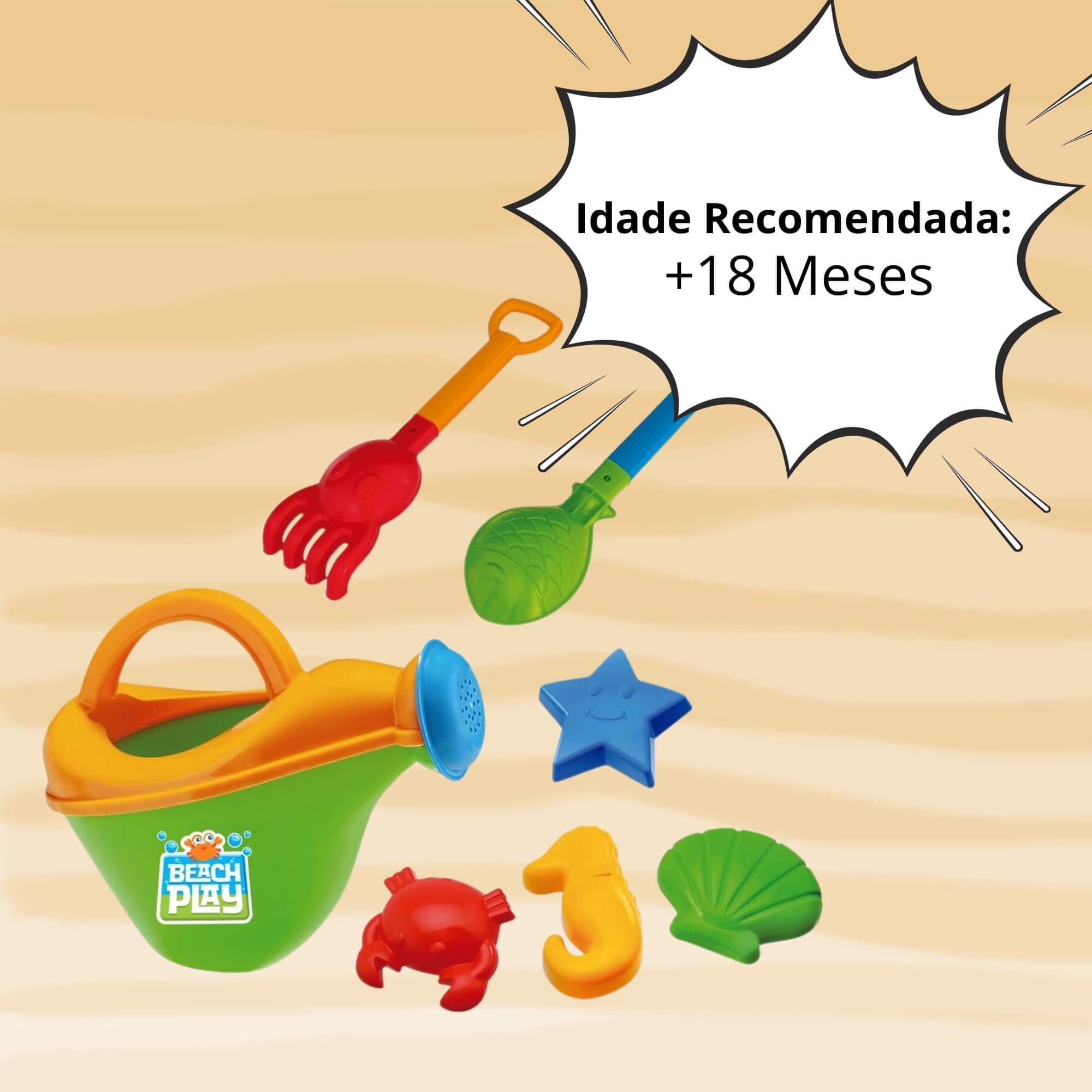 Brinquedo Infantil Kit Regador Beach Play Sortido e Unitário Usual Brinquedos - 422