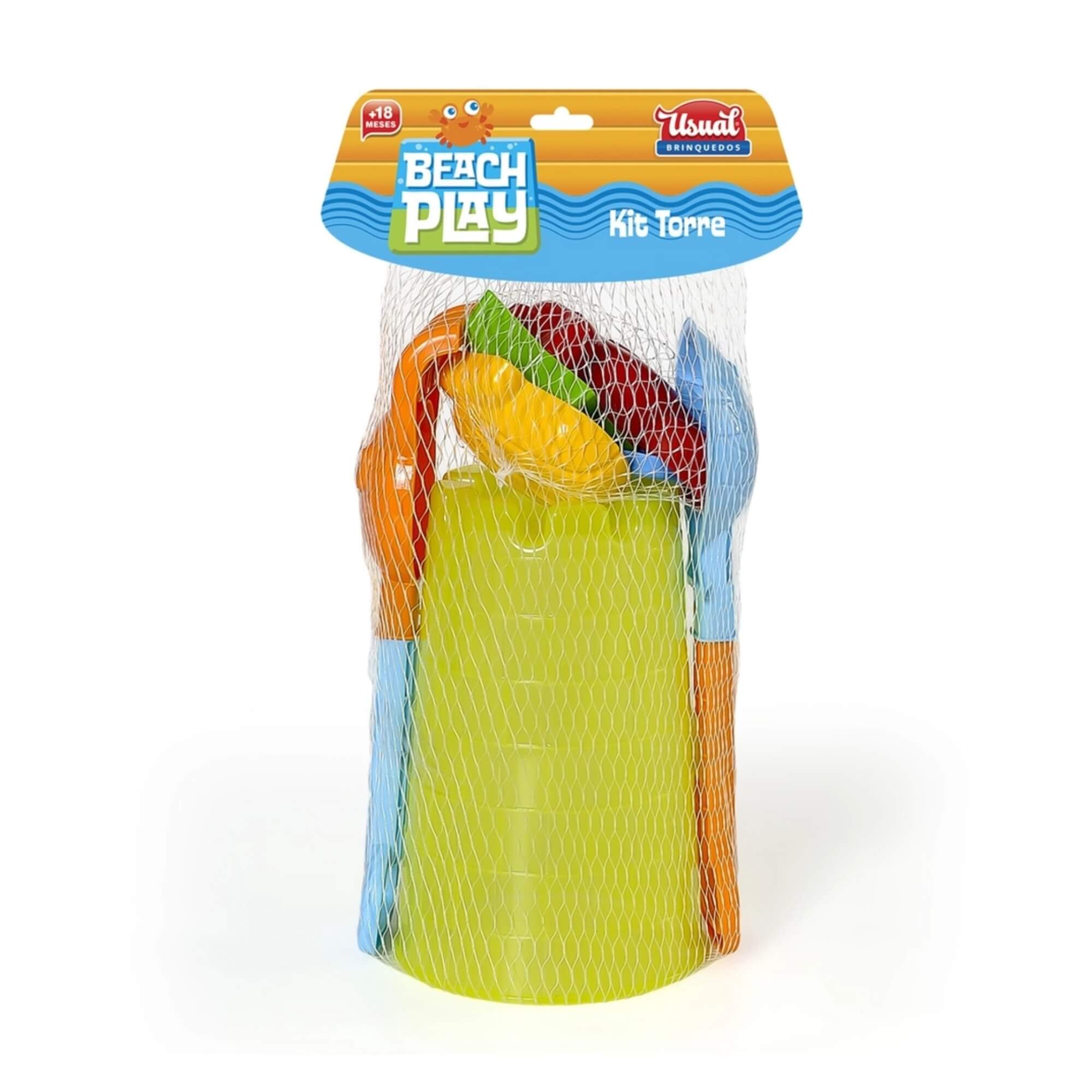 Brinquedo Kit Torre Infantil c/ Acessórios Beach Play Sortido e Unitário Usual Brinquedos - 430