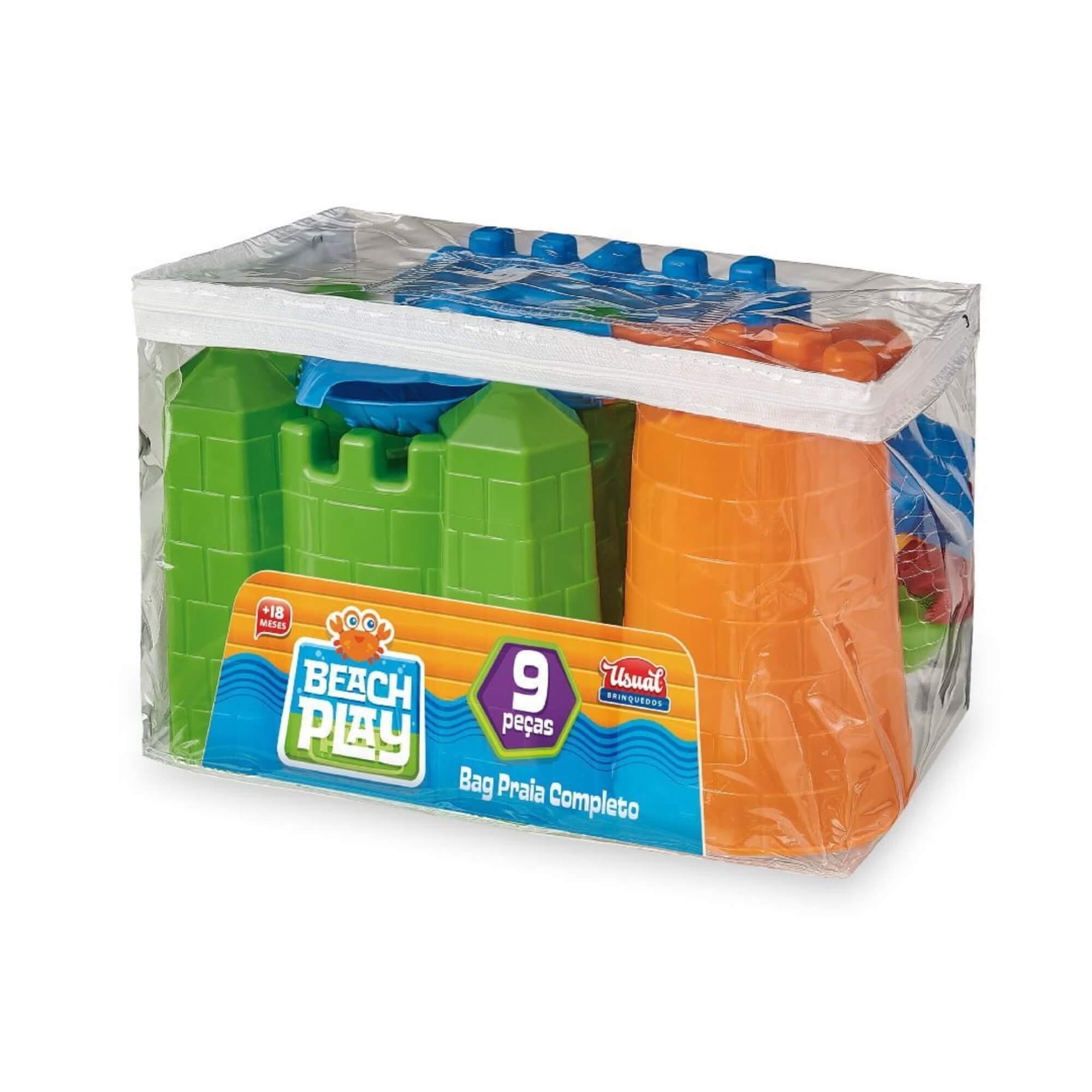 Brinquedo Infantil Kit Bag Praia Completo Beach Play Cor Sortida Usual Brinquedos - 456