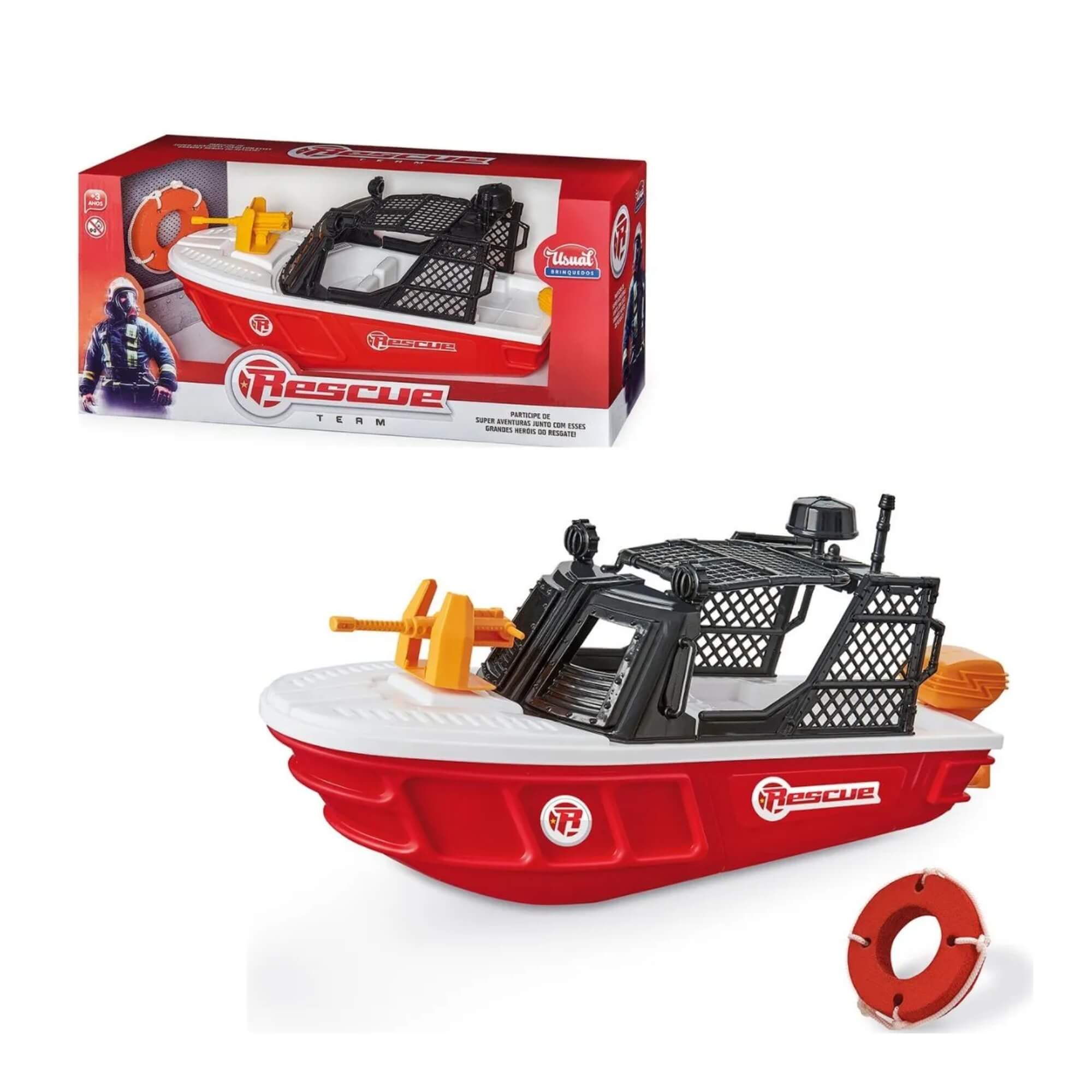 Brinquedo Infantil Barco de Resgate Rescue Sortido e Unitário Team Usual Brinquedos - 470