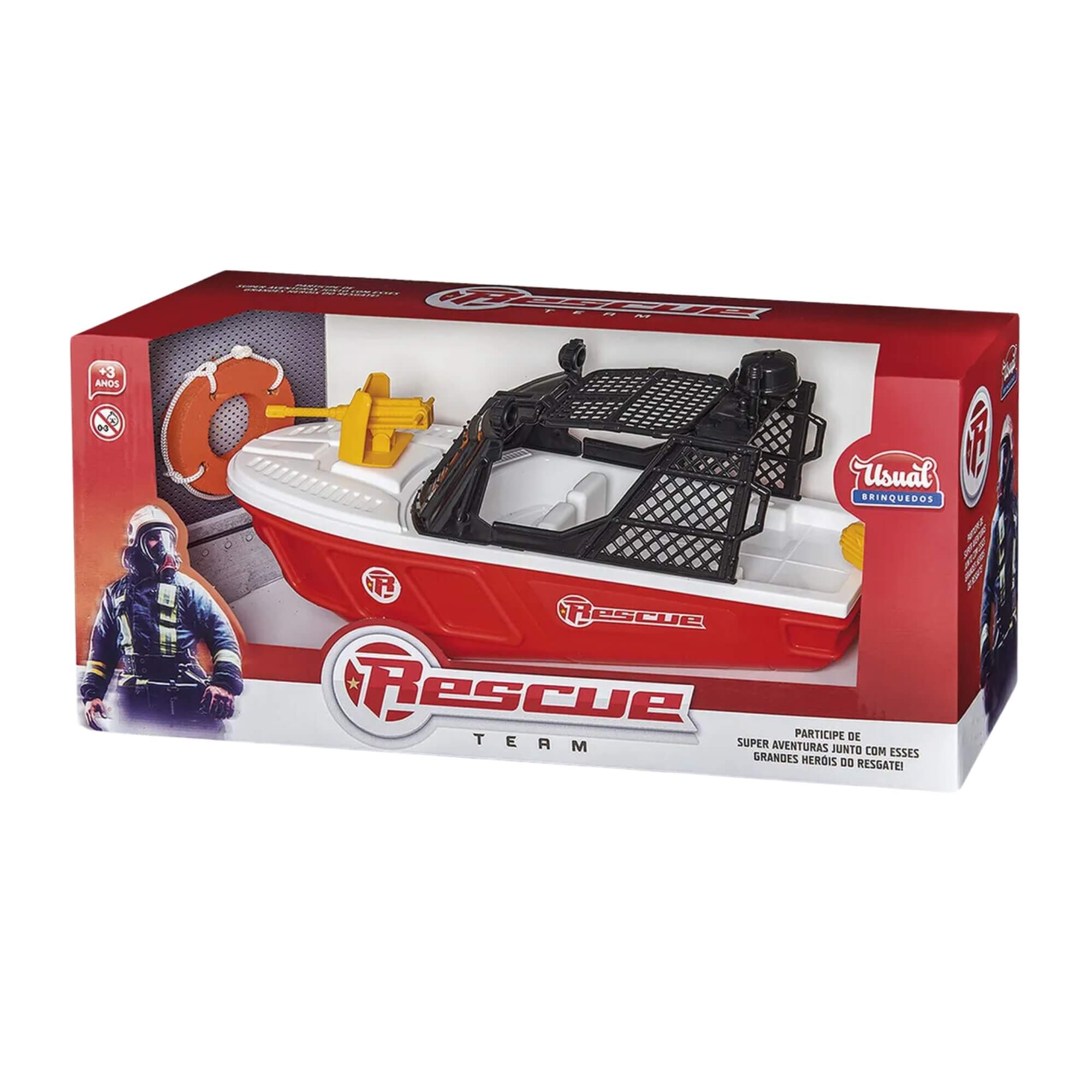 Brinquedo Infantil Barco de Resgate Rescue Sortido e Unitário Team Usual Brinquedos - 470