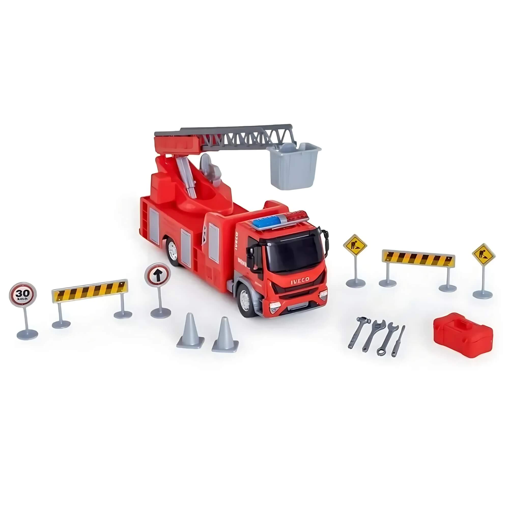 Brinquedo Infantil Caminhão Iveco Tector Bombeiro com Acessórios Usual Brinquedos - 583