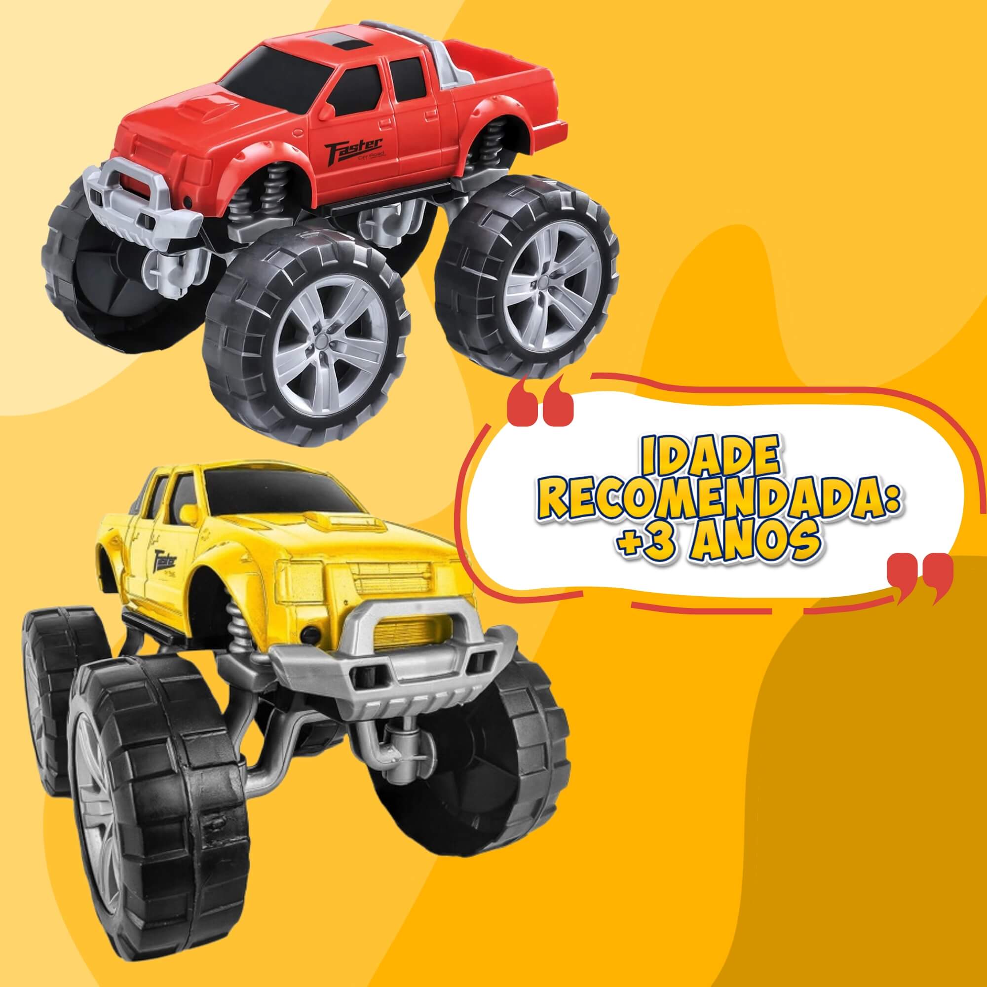 Brinquedo Infantil Carrinho Pick Up Faster Cor Sortida Unitário Usual Brinquedos - 643
