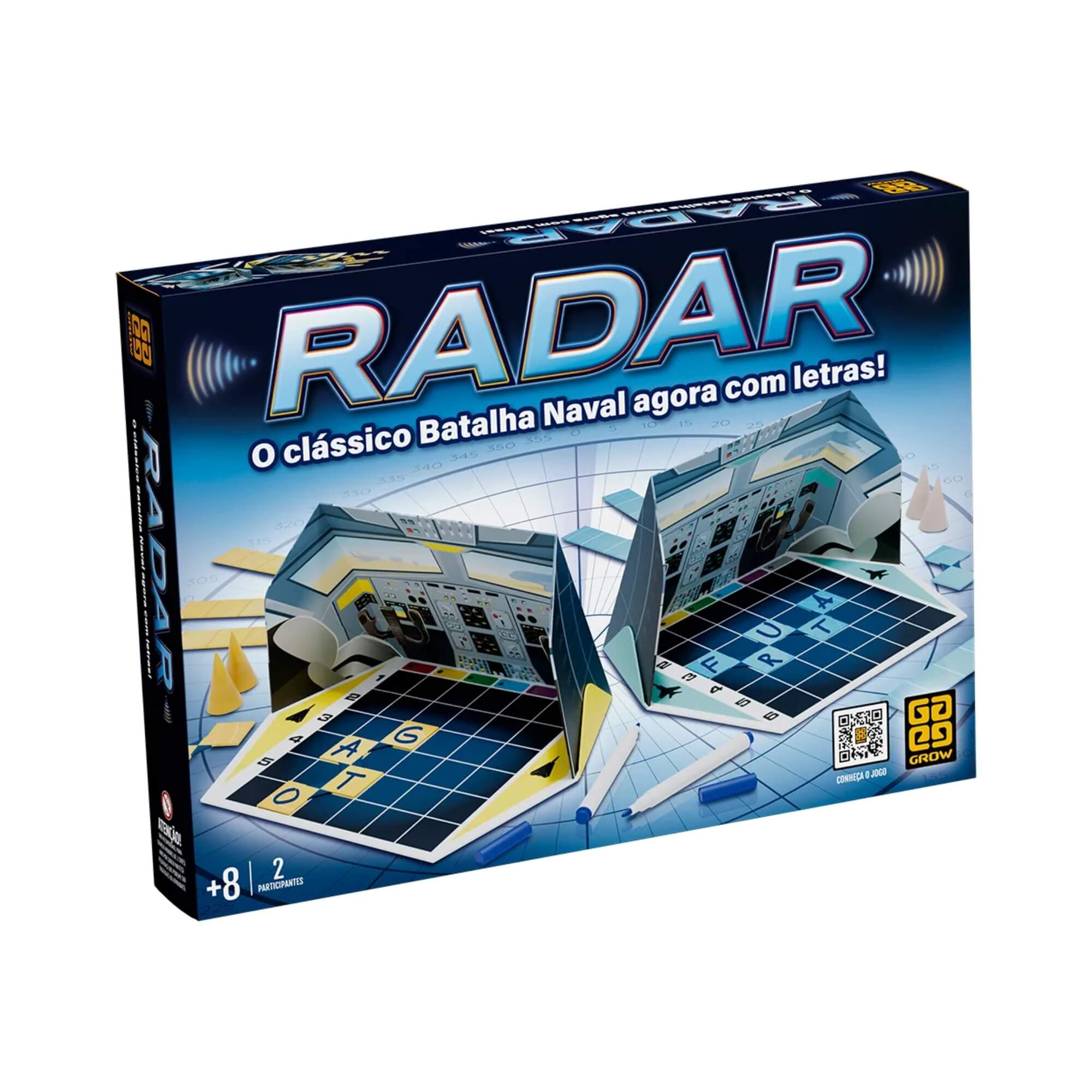 Jogo Radar O Clássico Batalha Naval agora com Letras - Grow - 04747
