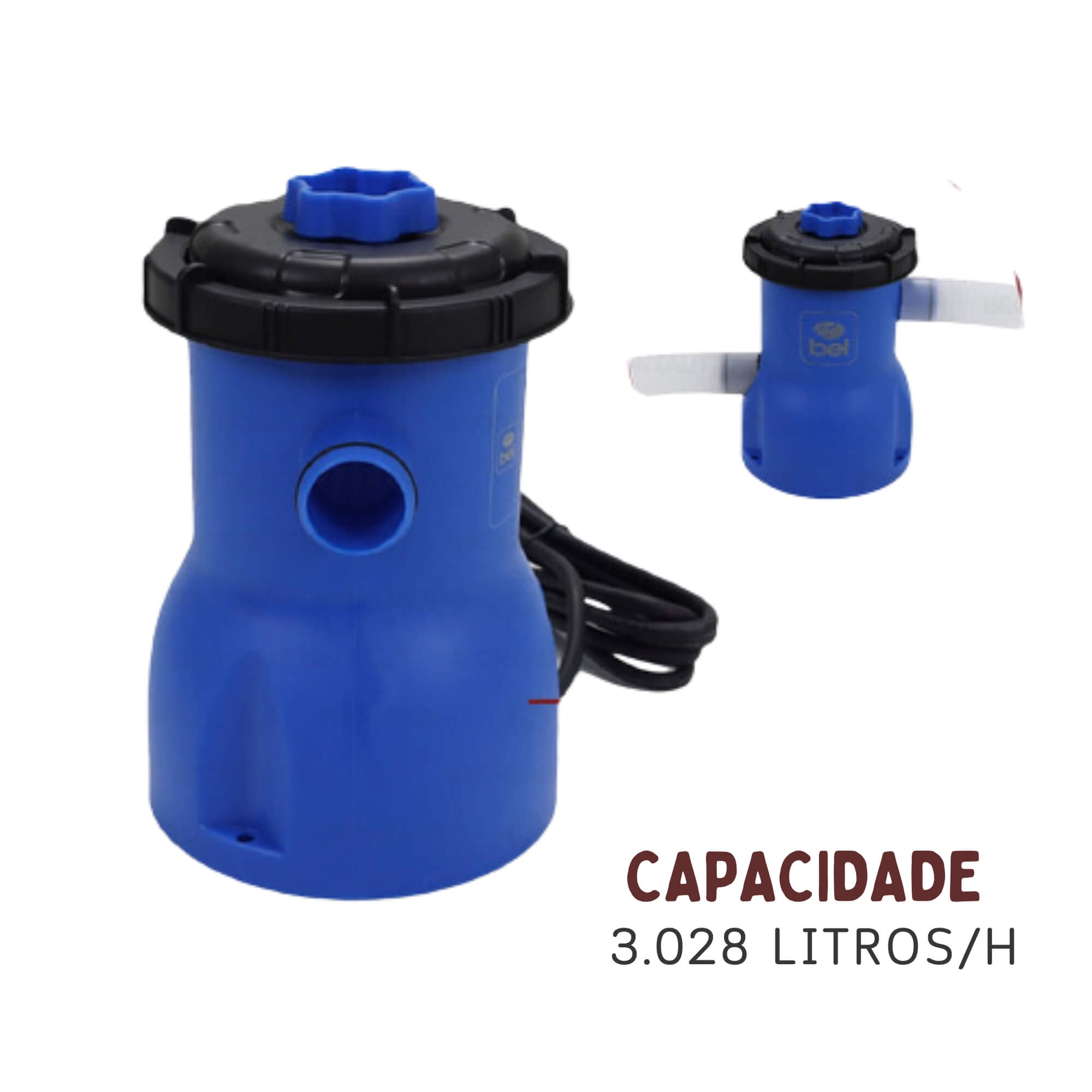 COMP Kit Piscina de Armação 10.000 Litros + Bomba Filtragem  + Lona 4x4 - Escolha Voltagem