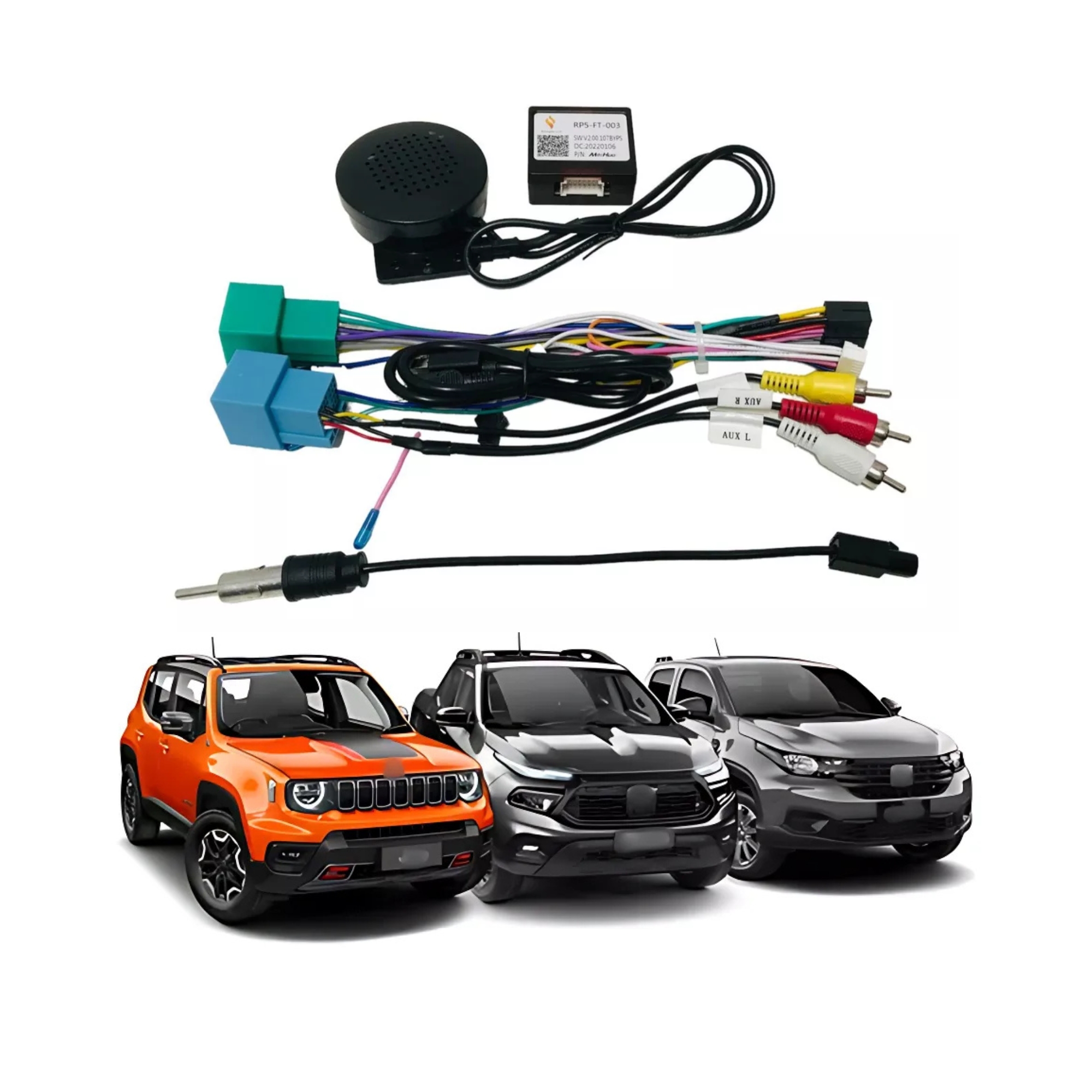 Chicote Can Automotivo Fiat Toro Renegade Strada 2022 Uppertech - 4142