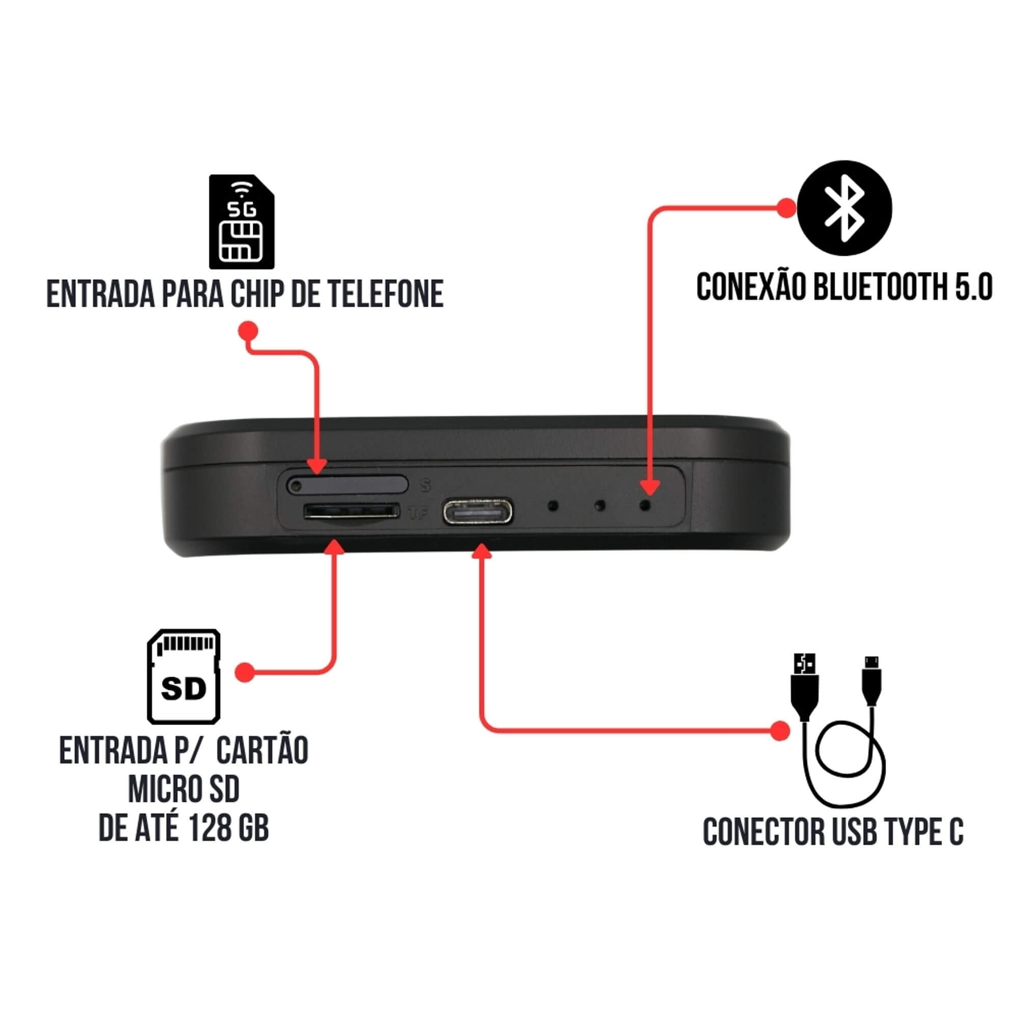 Streaming box Octacore 3 RAM 32GB com Comando de Voz Uppertech - 5053