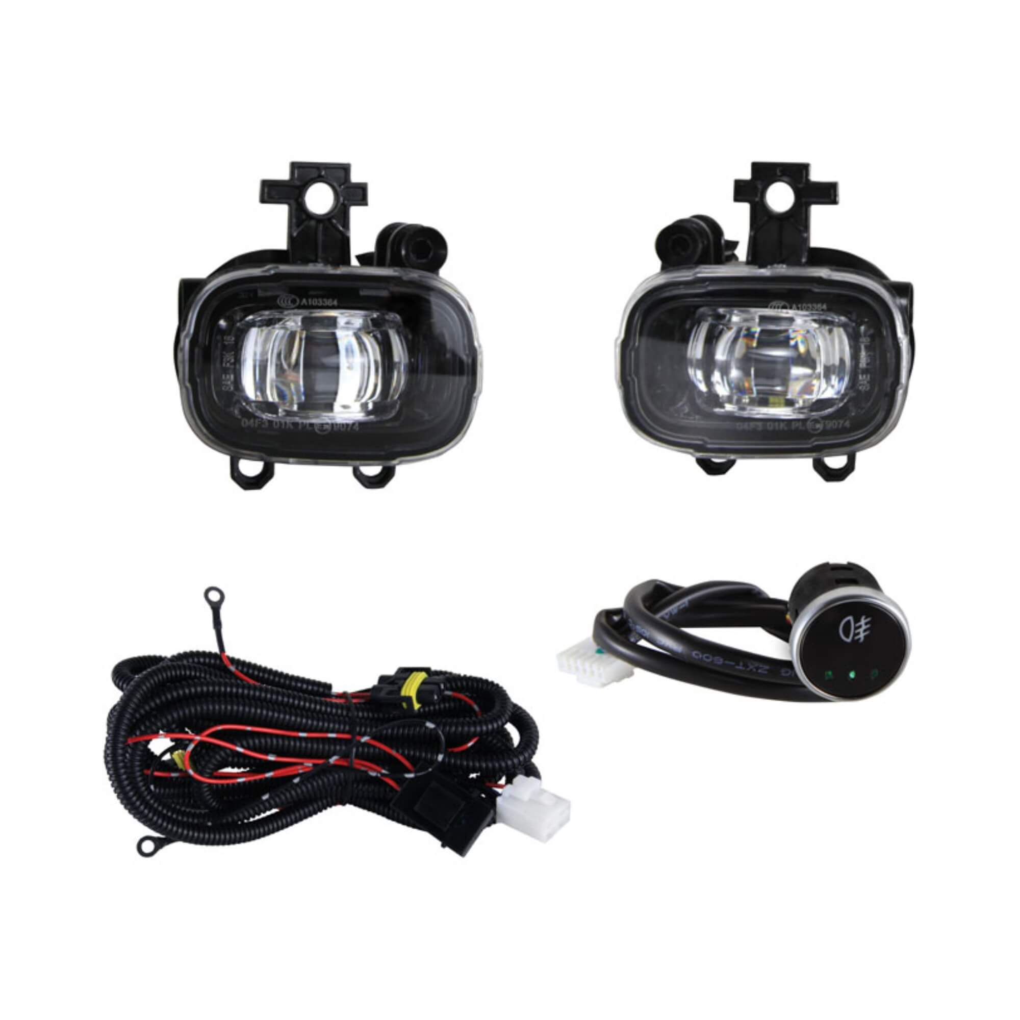 Kit Farol de Milha Kardian 2024 Led Botão Touch Shocklight - SL-221510U