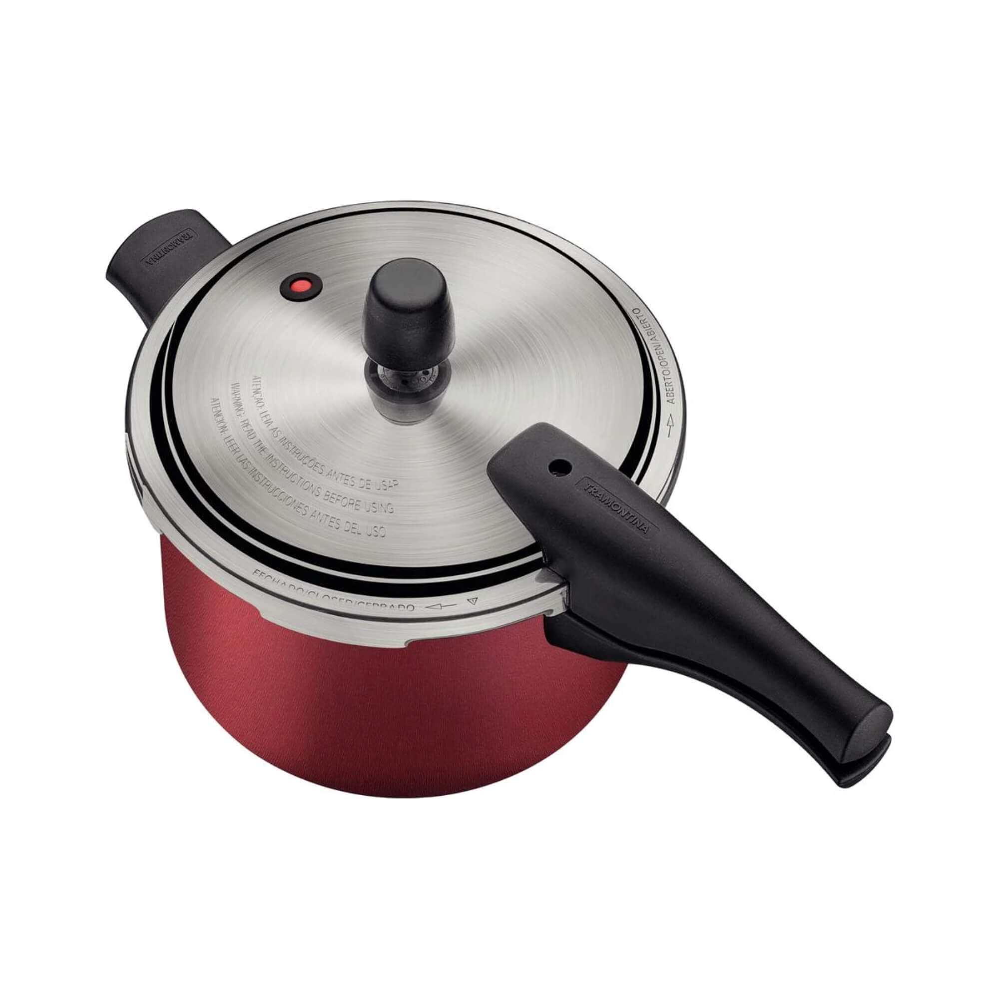 Panela de Pressão Vancouver Effect Alumínio Starflon Max Vermelho 20cm 4,5L Tramontina - 20591720