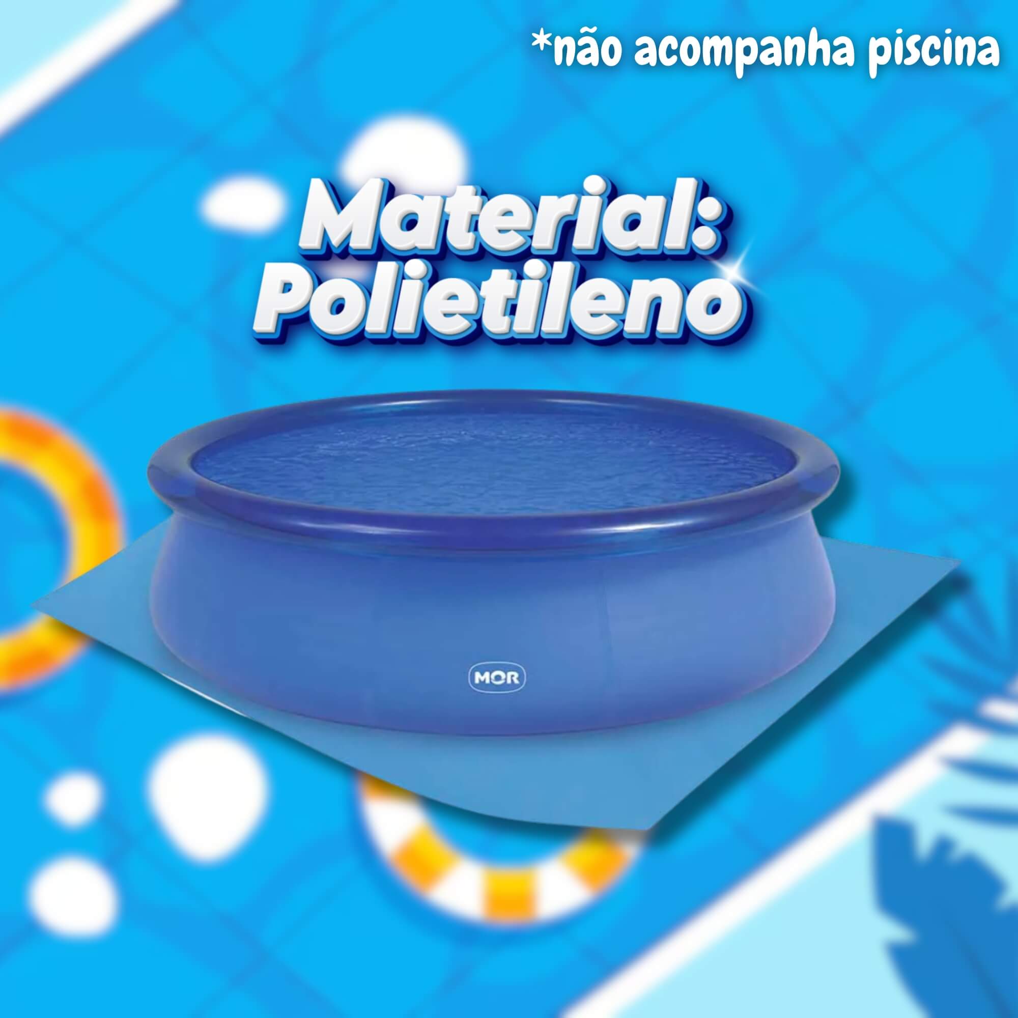 Forro para Piscina Inflável Tapete Proteção Fundo 8.500 Litros e 9.000 Litros Mor - 001465 Lona
