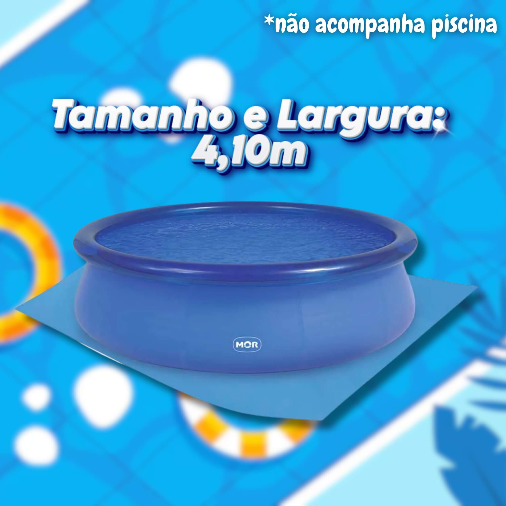 Forro para Piscina Inflável Tapete Proteção Fundo 8.500 Litros e 9.000 Litros Mor - 001465 Lona