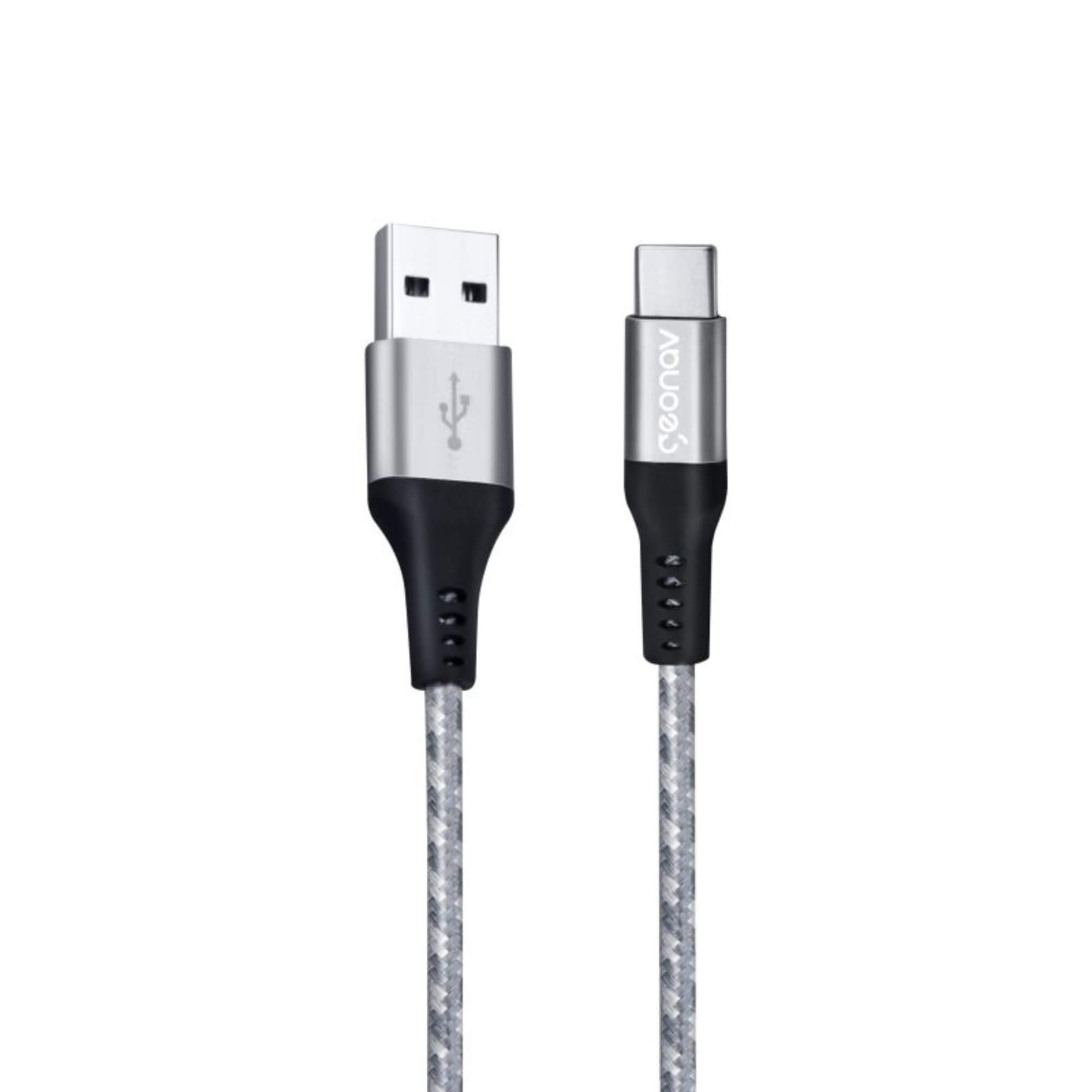 Cabo USB-C para USB-A 2.0 Nylon Trançado Carregamento Rápido 1.5m Geonav - UCC06