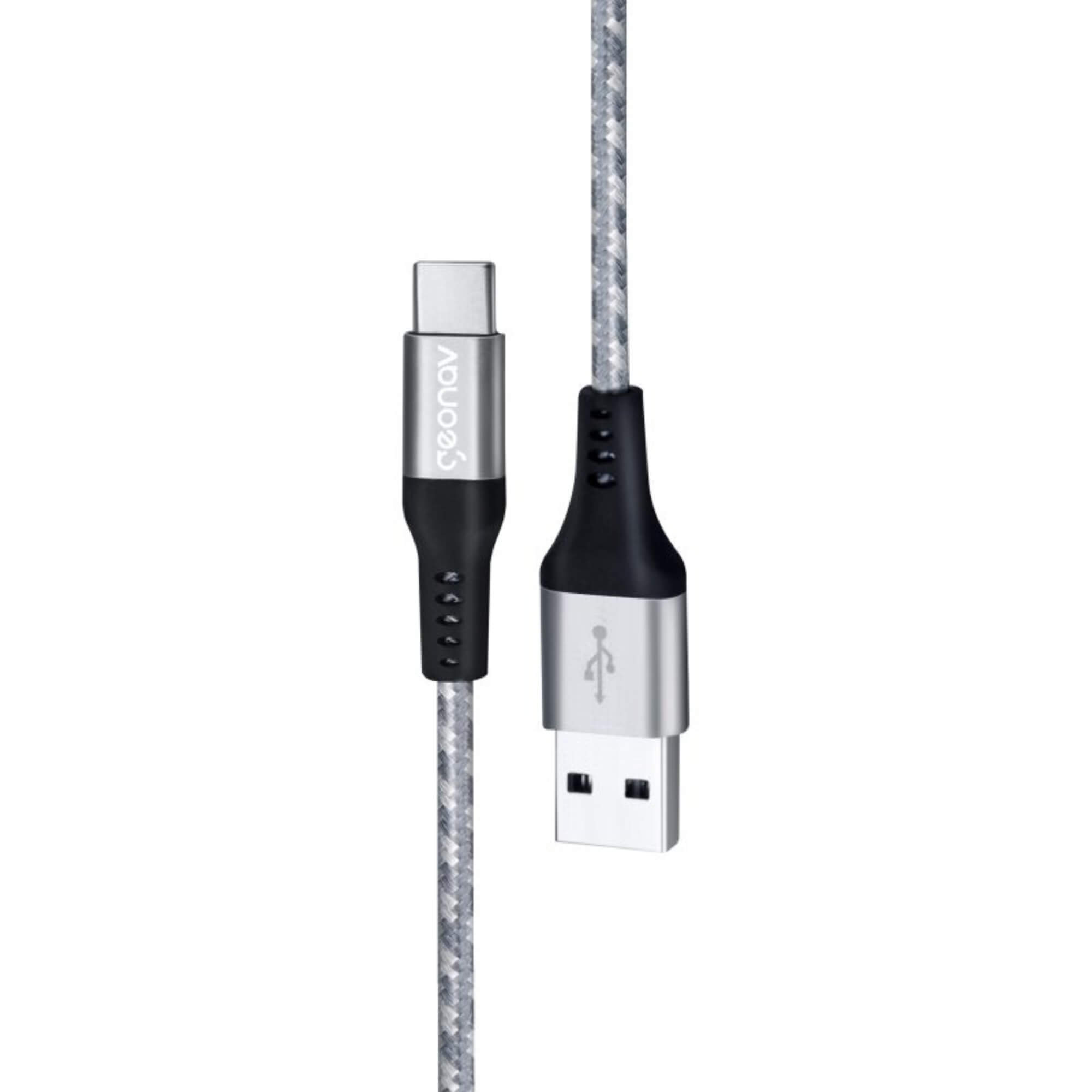 Cabo USB-C para USB-A 2.0 Nylon Trançado Carregamento Rápido 1.5m Geonav - UCC06