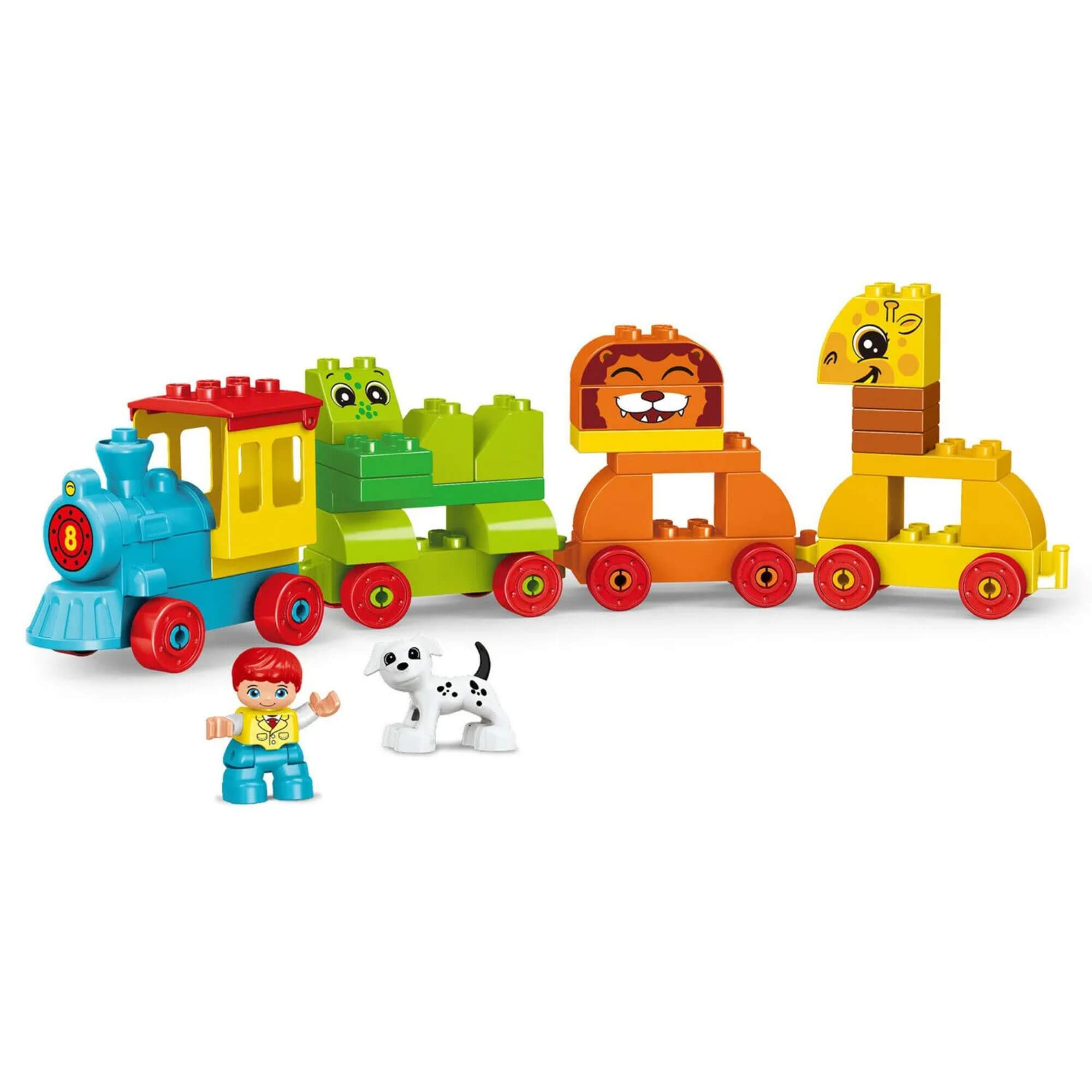 Bloco de Montar Cubic Jr. Trem Zoológico Animais 50 Peças +2 Anos Multikids - BR2250